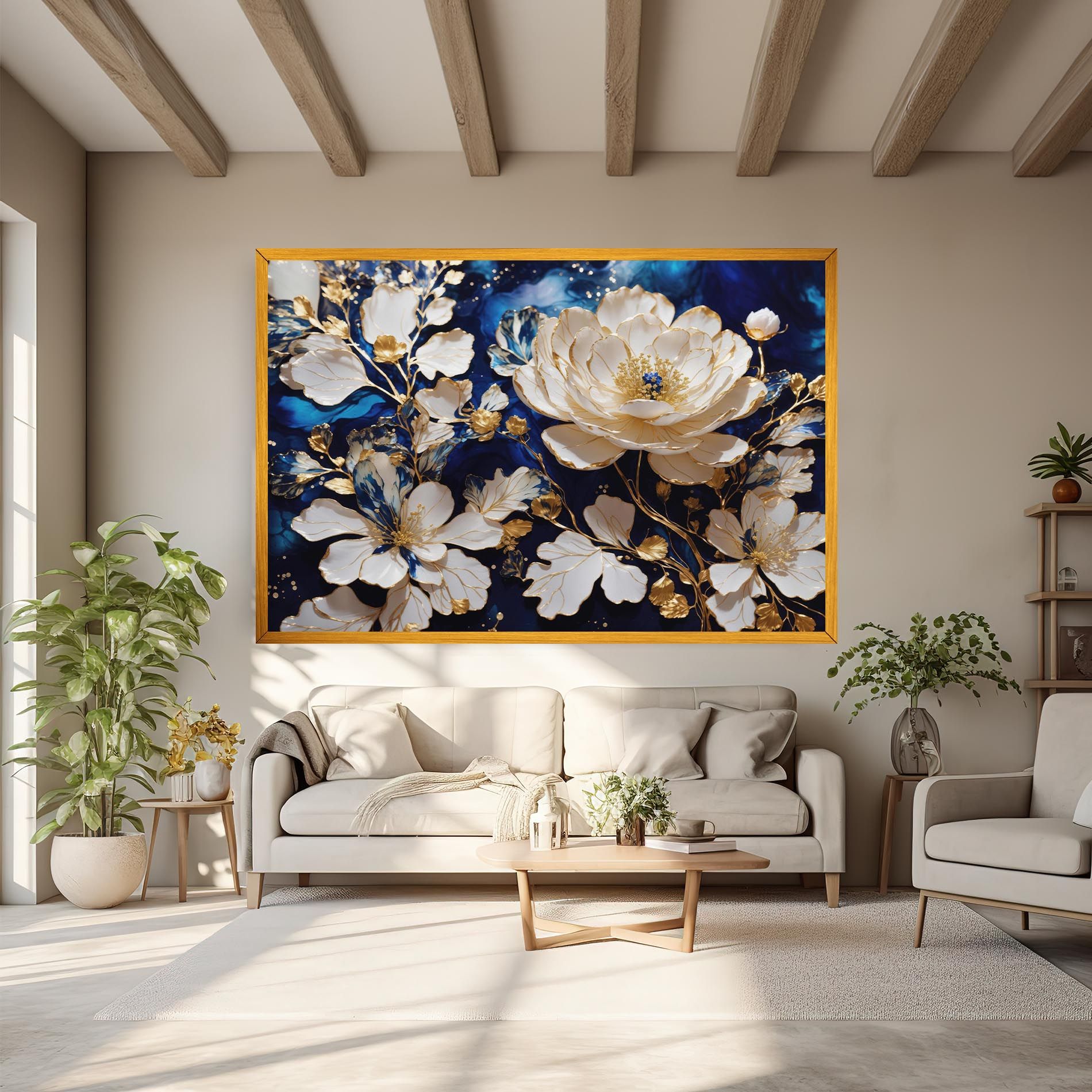 Beautiful Golden White Rose mockup 6