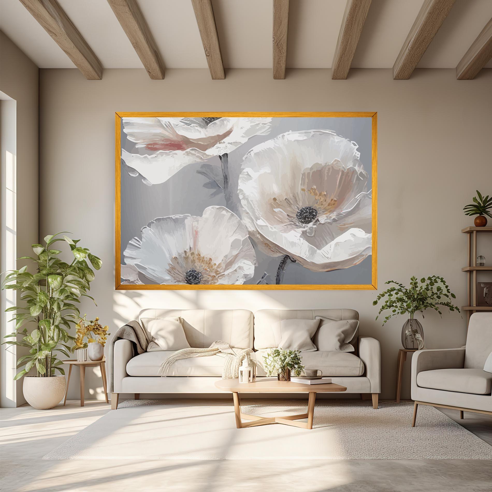 Vászonkép Cream Mix Flower mockup 6