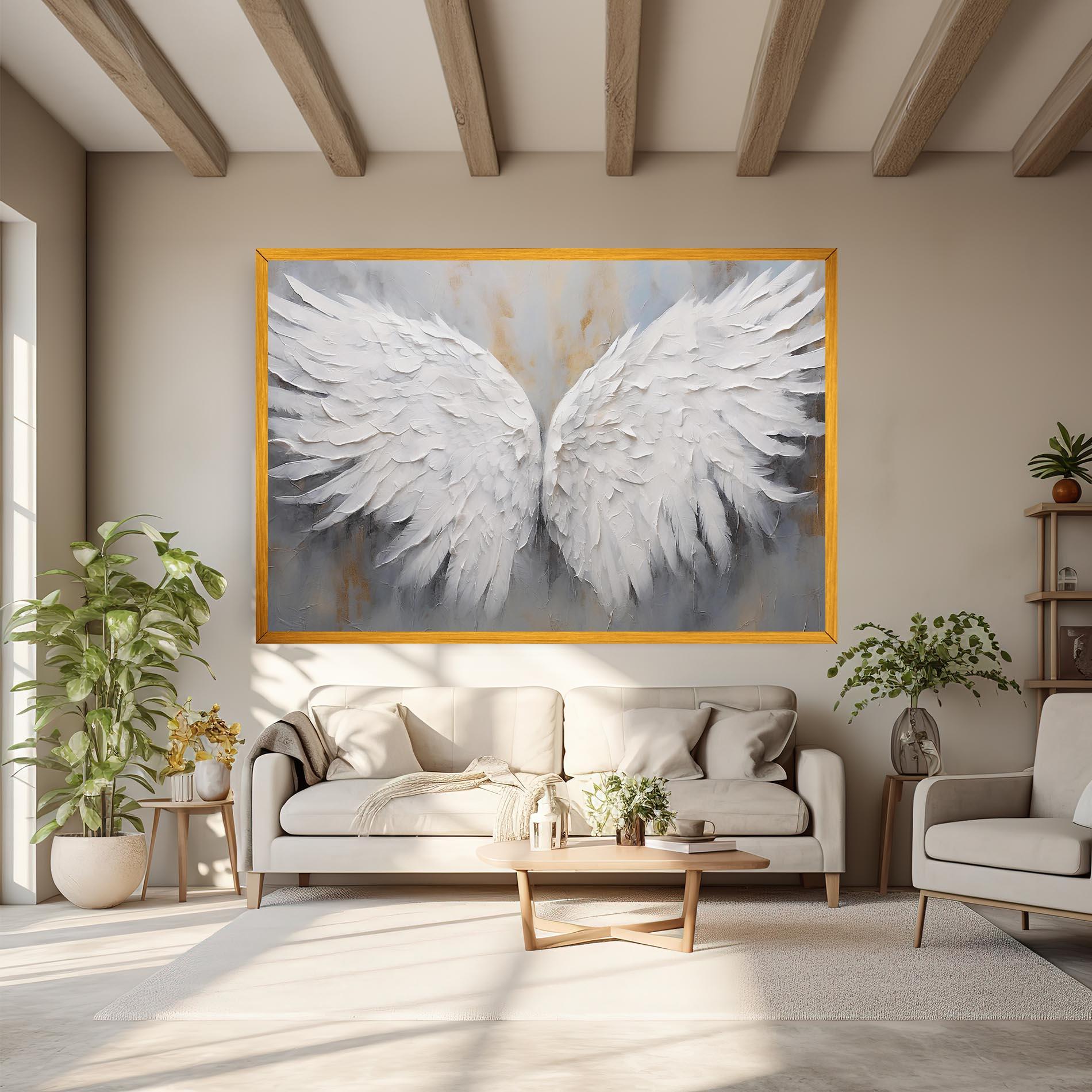 Vászonkép Pretty Angel Wings mockup 6
