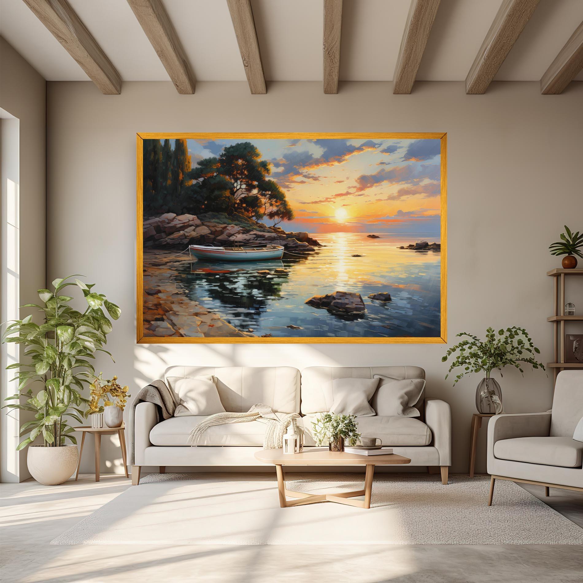 Vászonkép Sunset Sea Art mockup 6