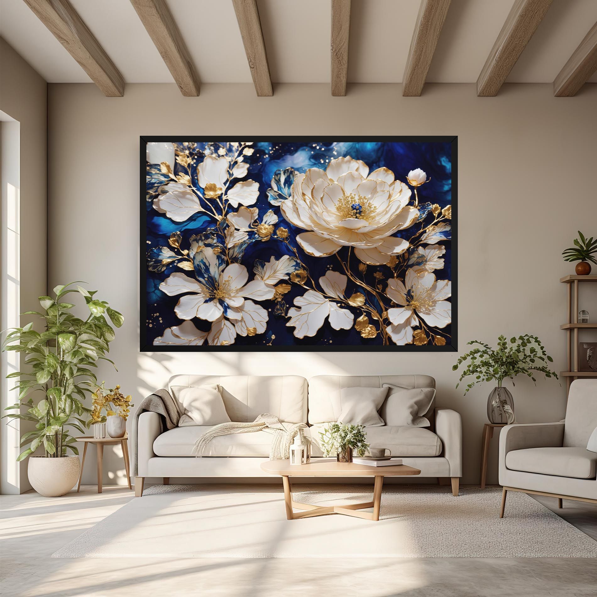 Beautiful Golden White Rose mockup 6