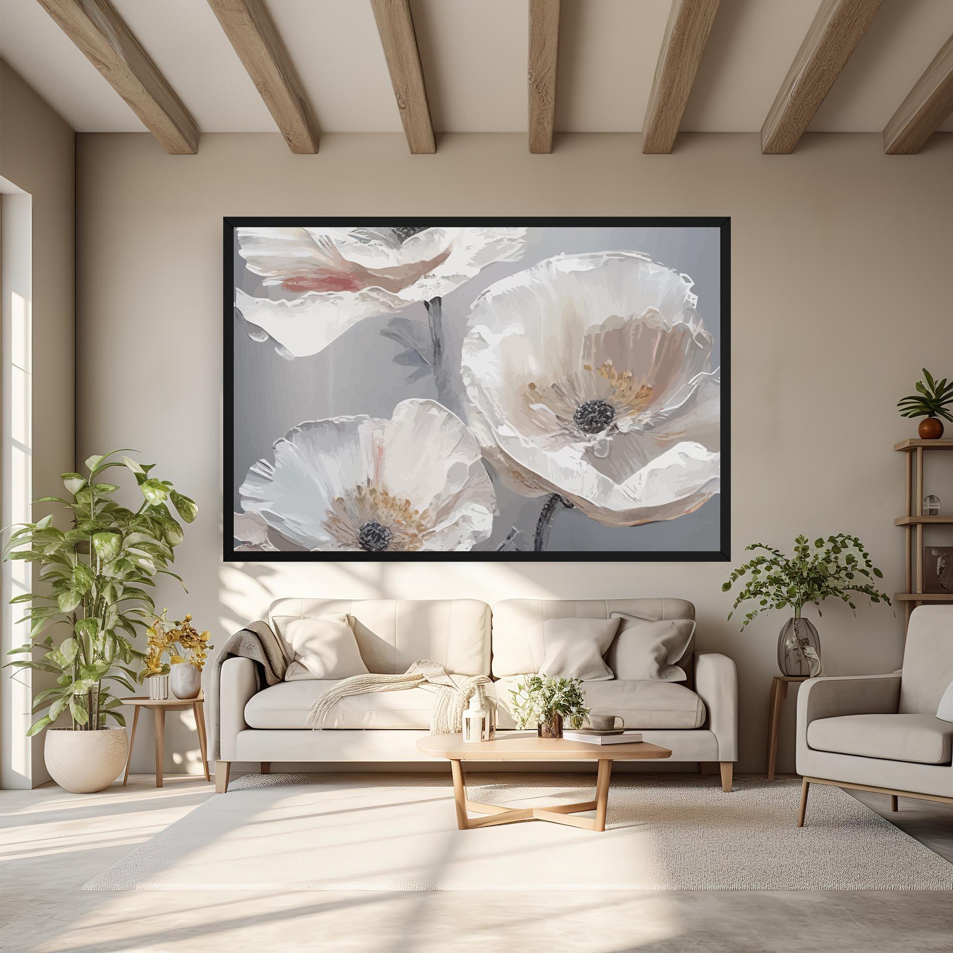 Vászonkép Cream Mix Flower mockup 6