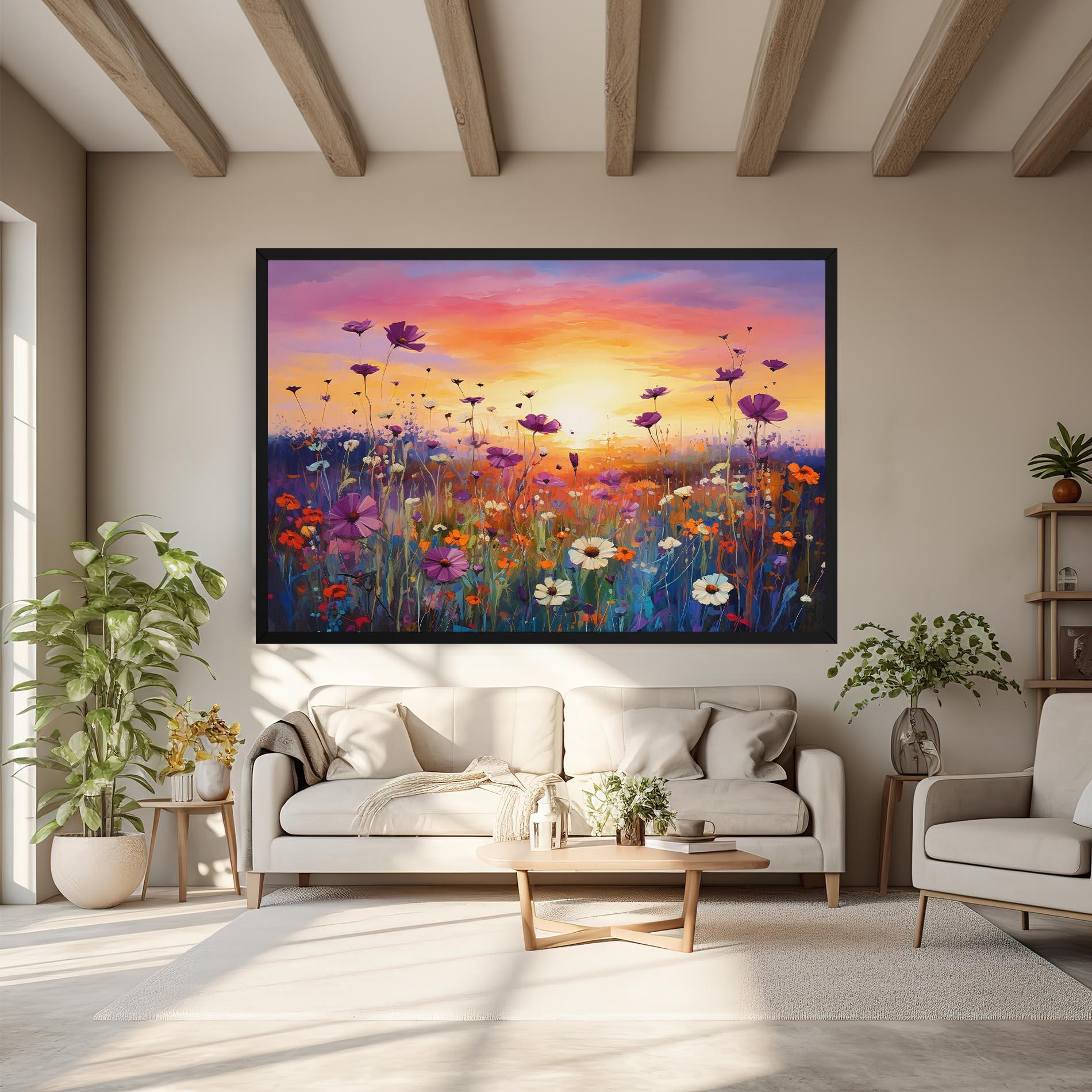 Vászonkép Dreamy Field Flowers mockup 6