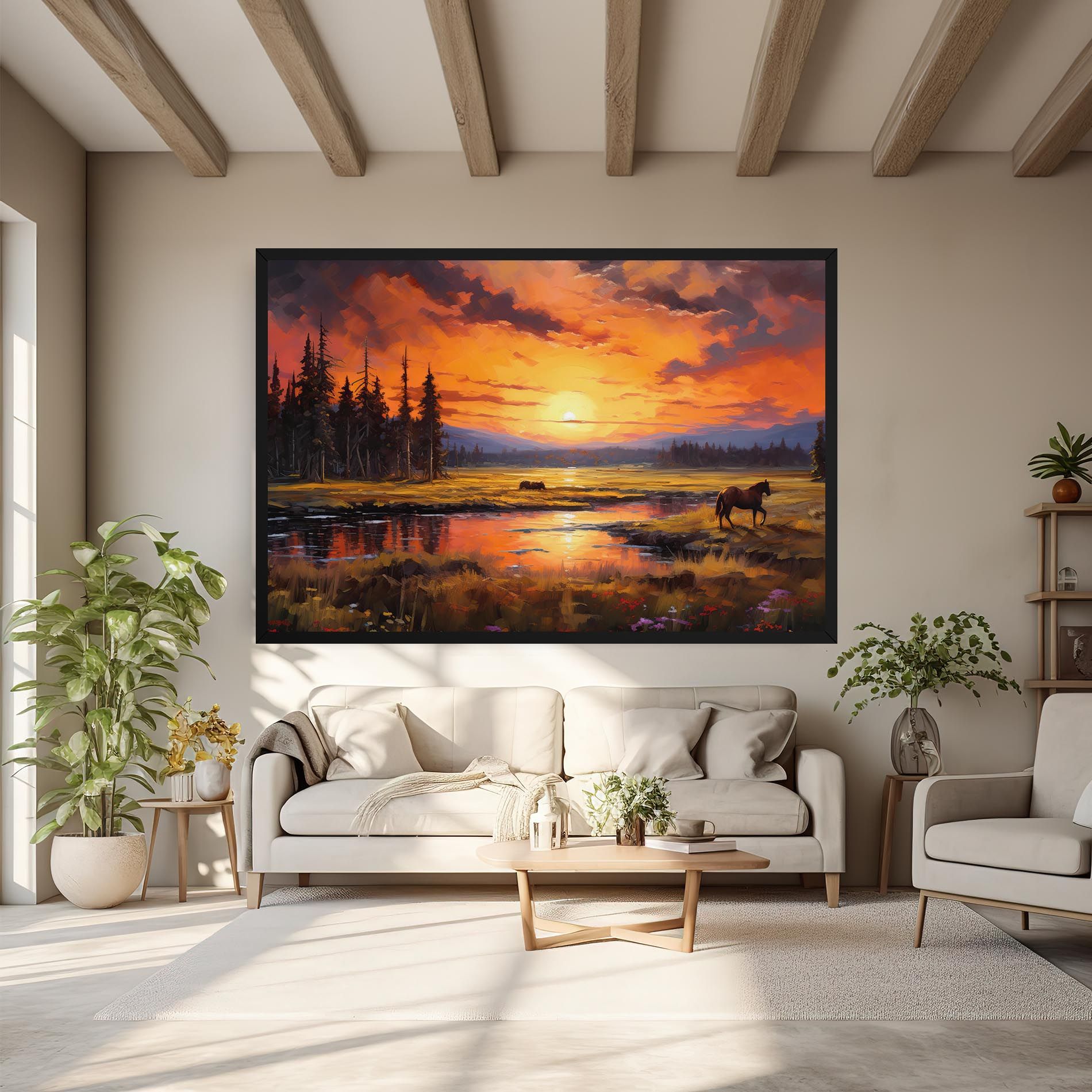 Wild Horses Painting mockup 6