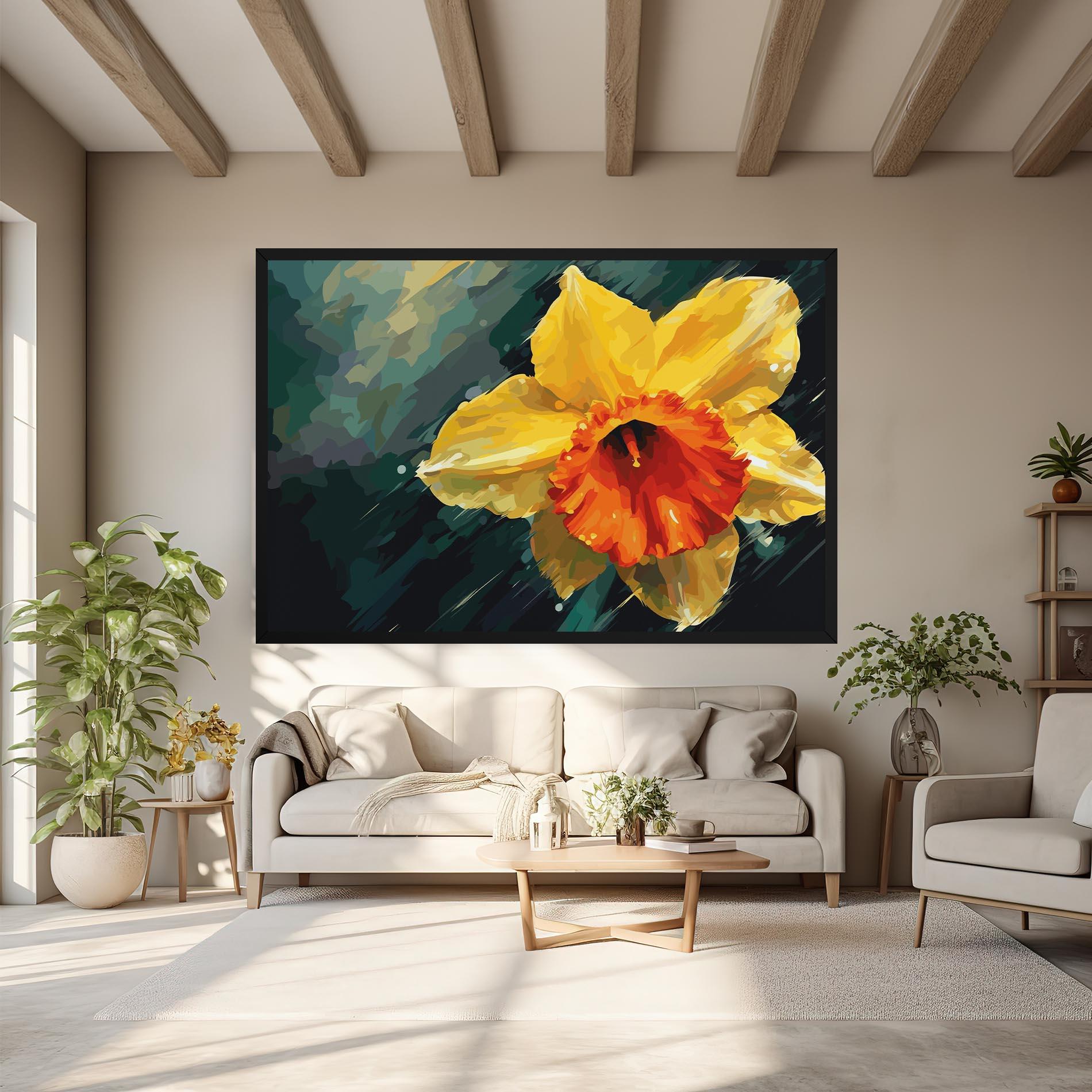 Vászonkép Yellow Flower Art mockup 6