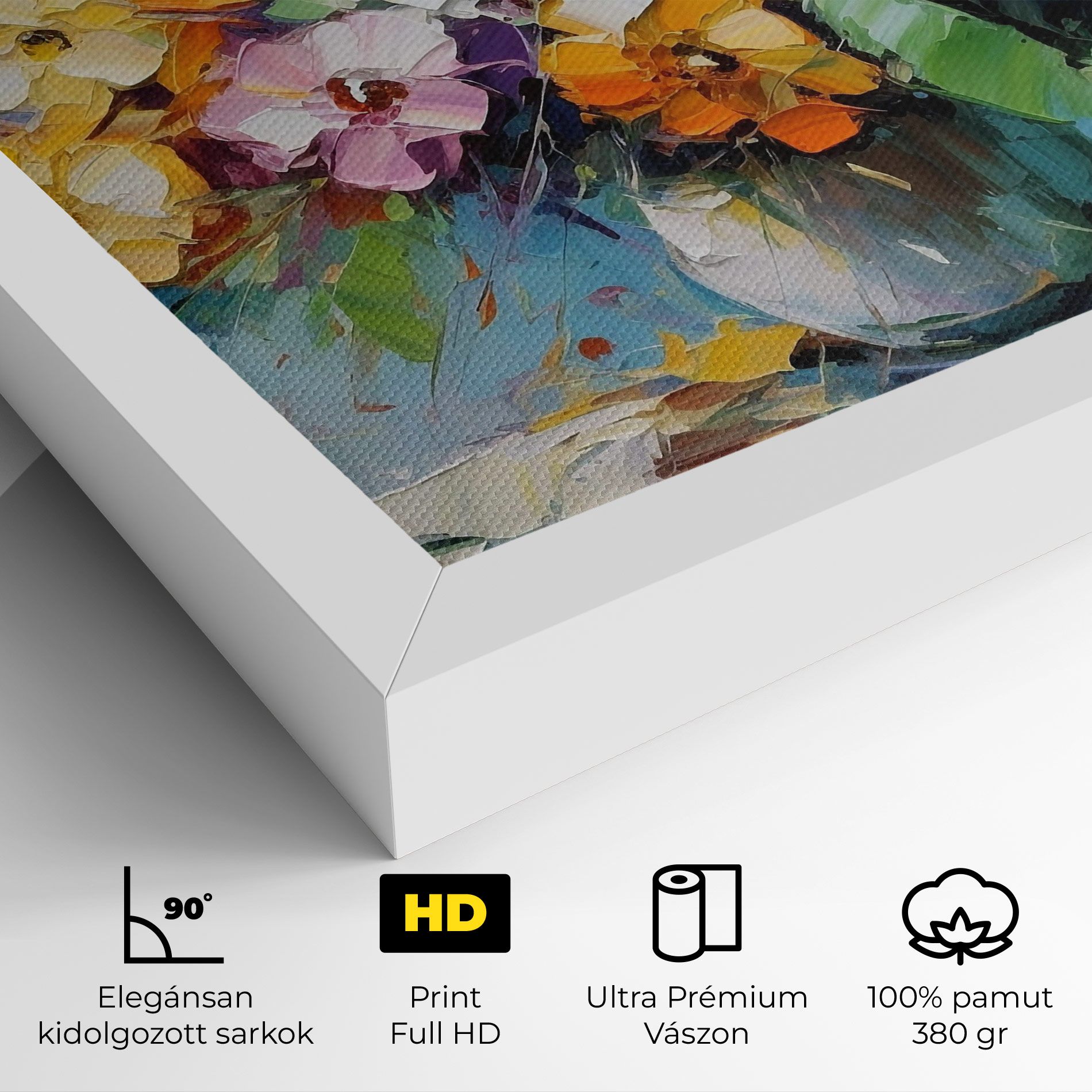 Colorfull Flowers Painting mockup 4