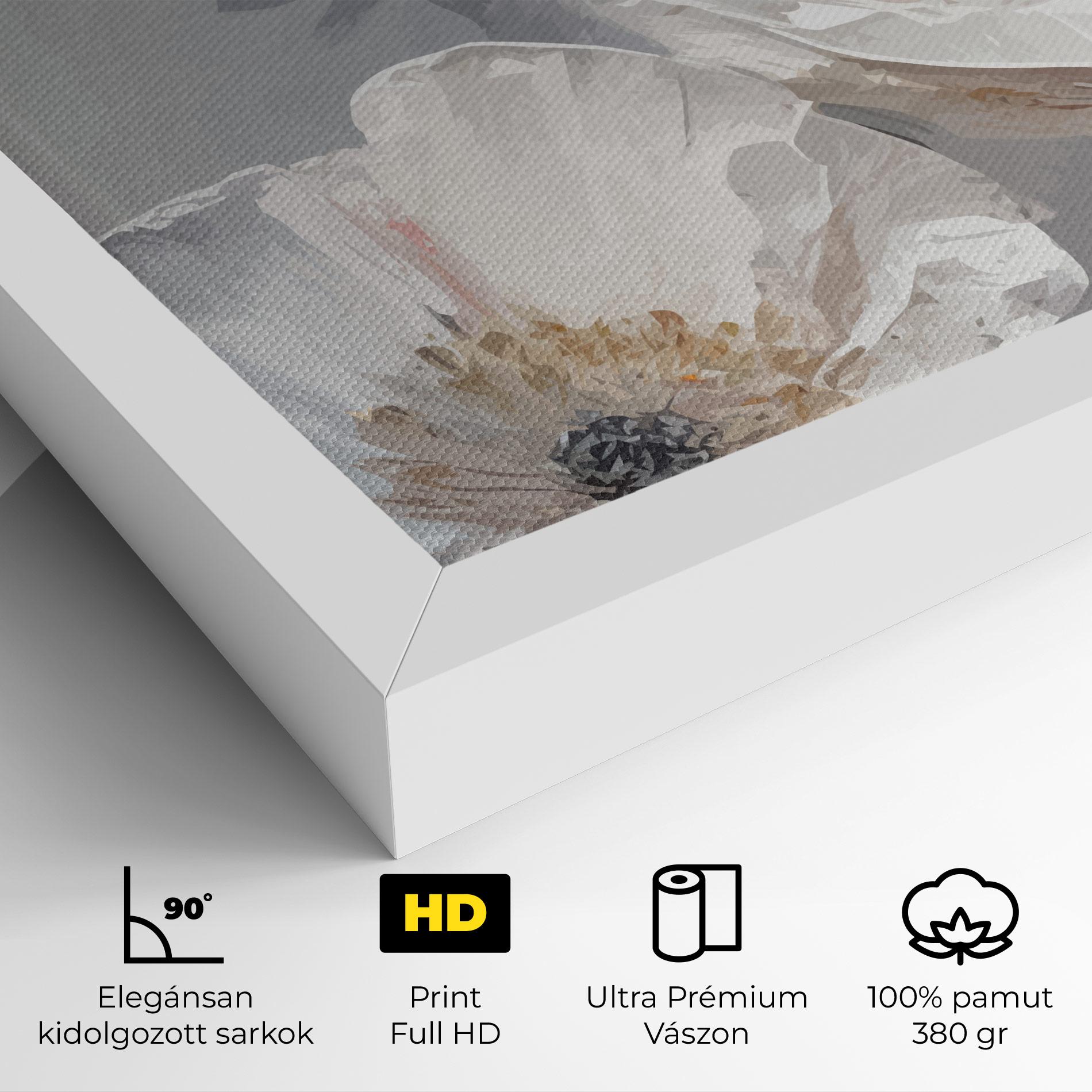 Vászonkép Cream Mix Flower mockup 4