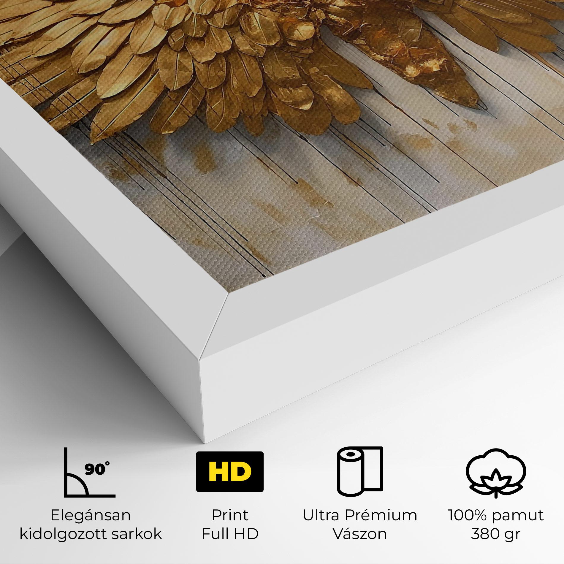 Vászonkép Golden Wings Art mockup 4