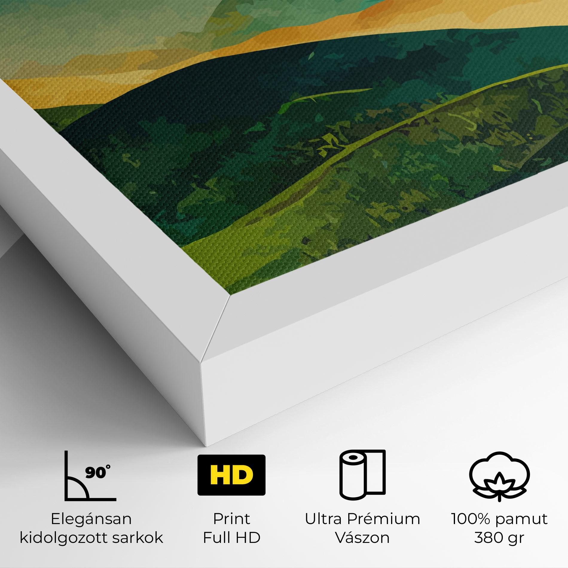 Vászonkép Green Art Mountain mockup 4