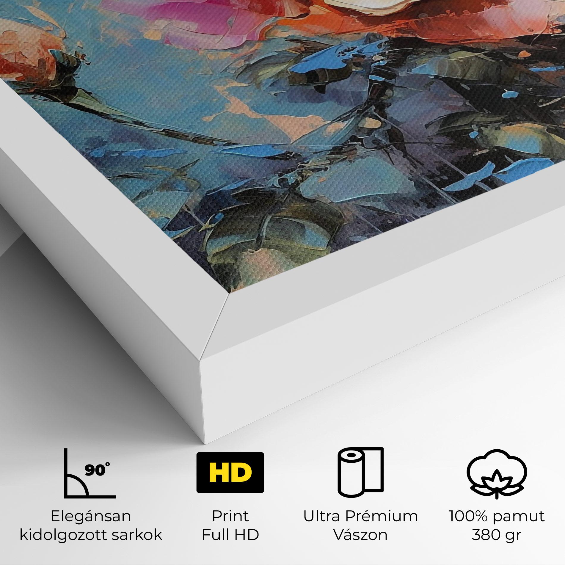 Vászonkép Pretty Pink Rose Art mockup 4