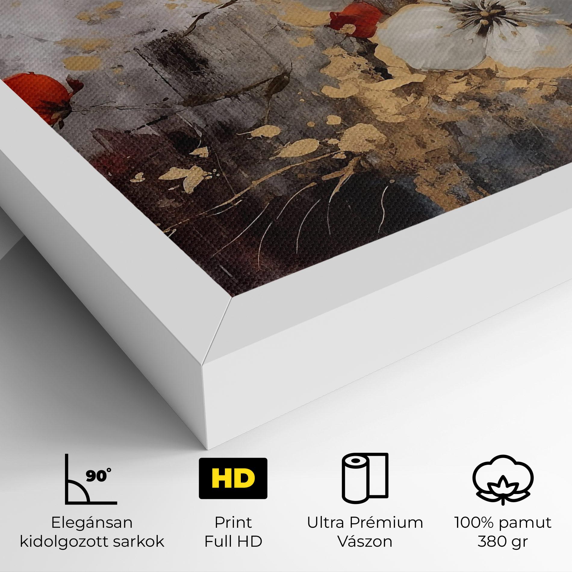 Vászonkép Red Poppy Painting mockup 4