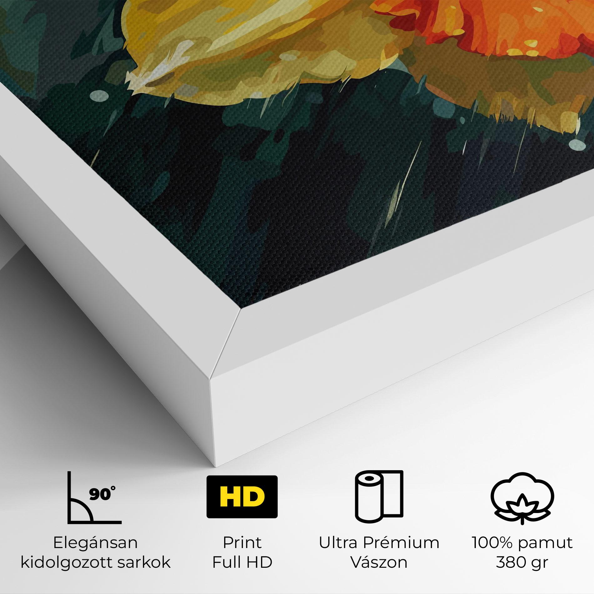 Vászonkép Yellow Flower Art mockup 4