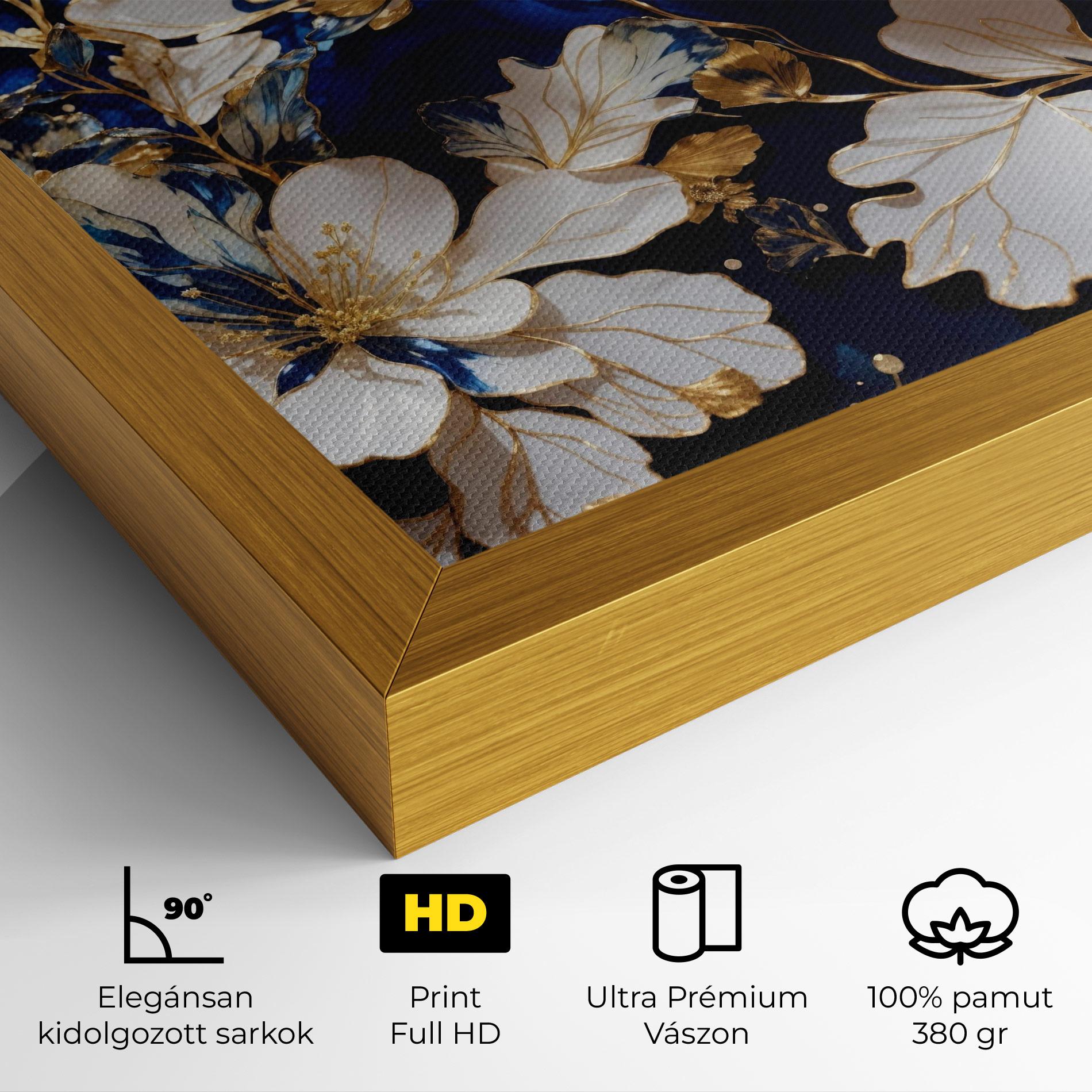 Vászonkép Beautiful Golden White Rose mockup 4