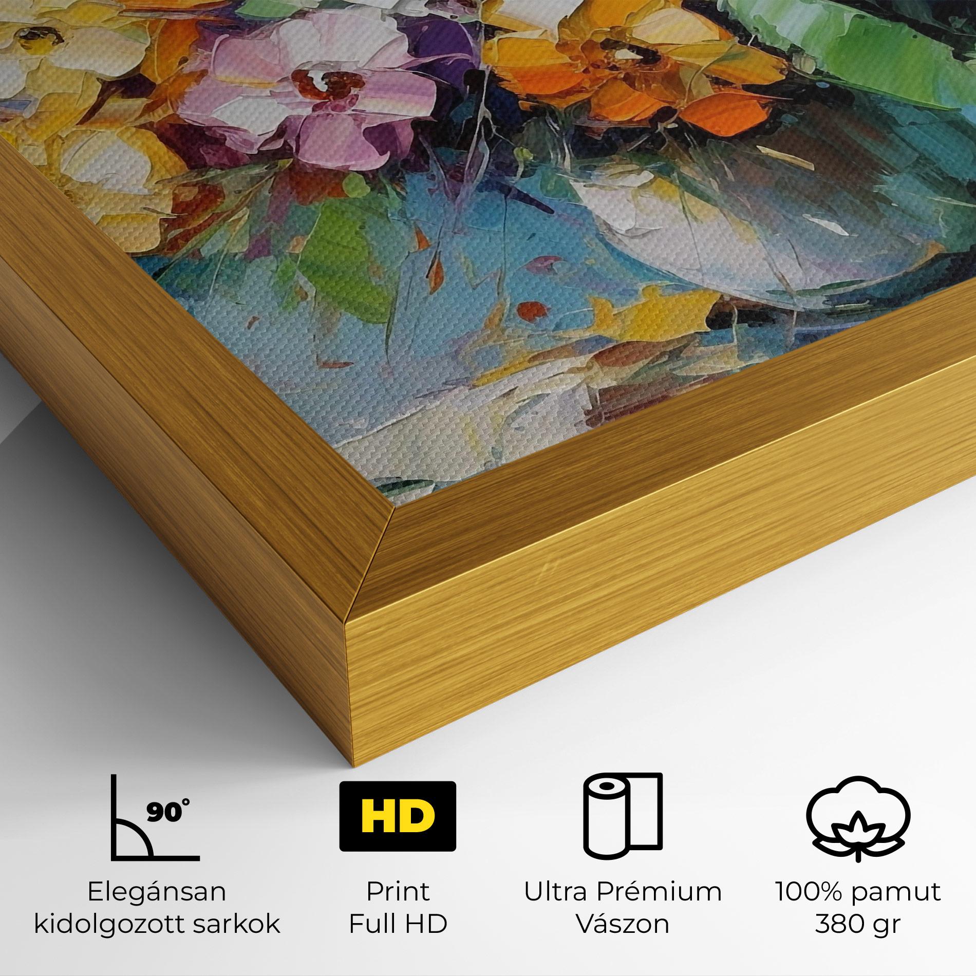 Vászonkép Colorfull Flowers Painting mockup 4