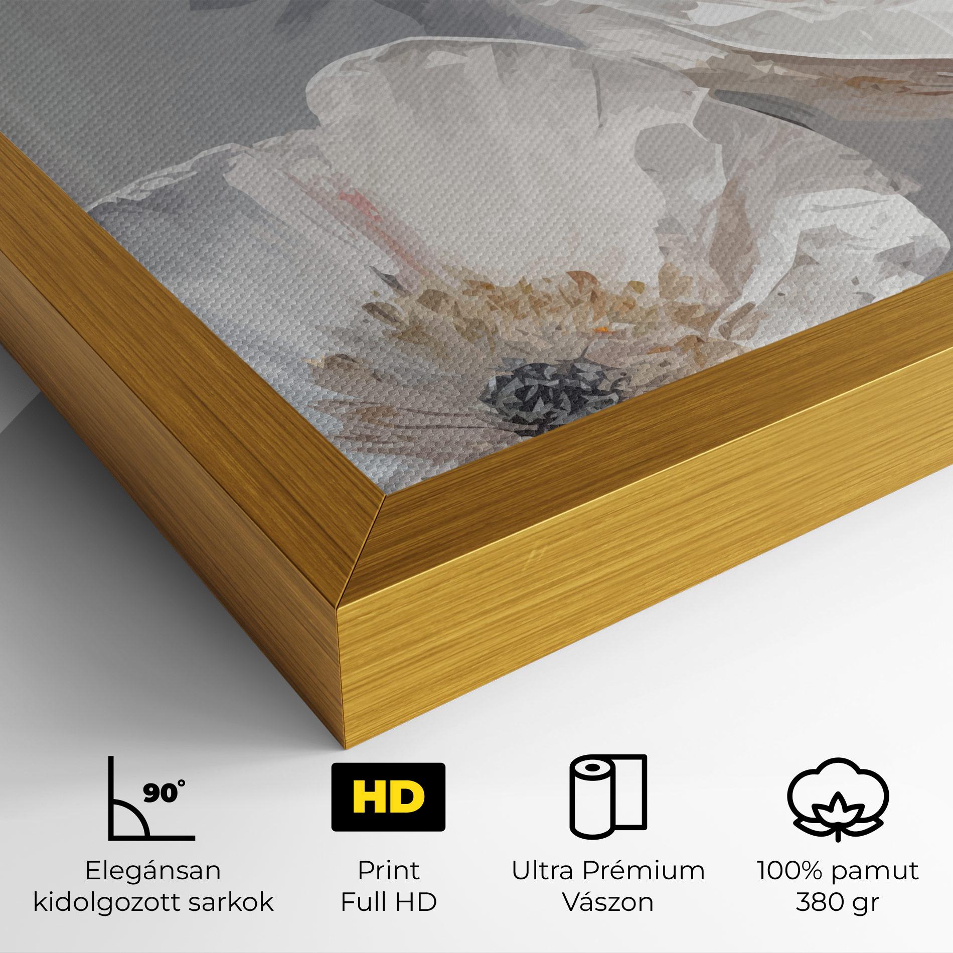 Vászonkép Cream Mix Flower mockup 4