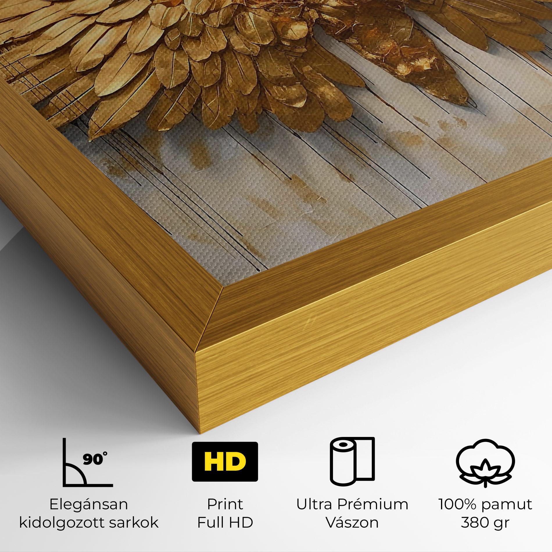 Vászonkép Golden Wings Art mockup 4
