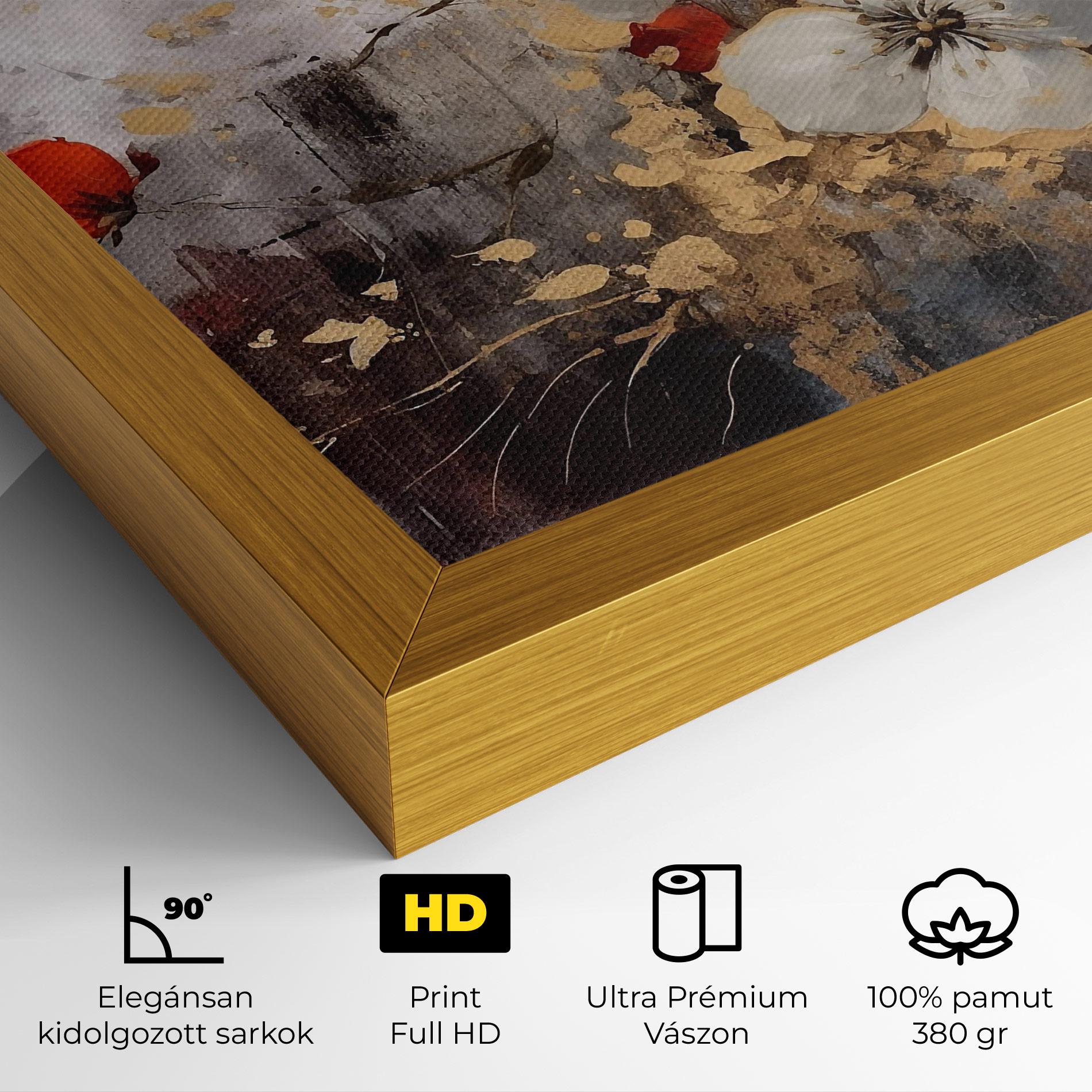 Vászonkép Red Poppy Painting mockup 4