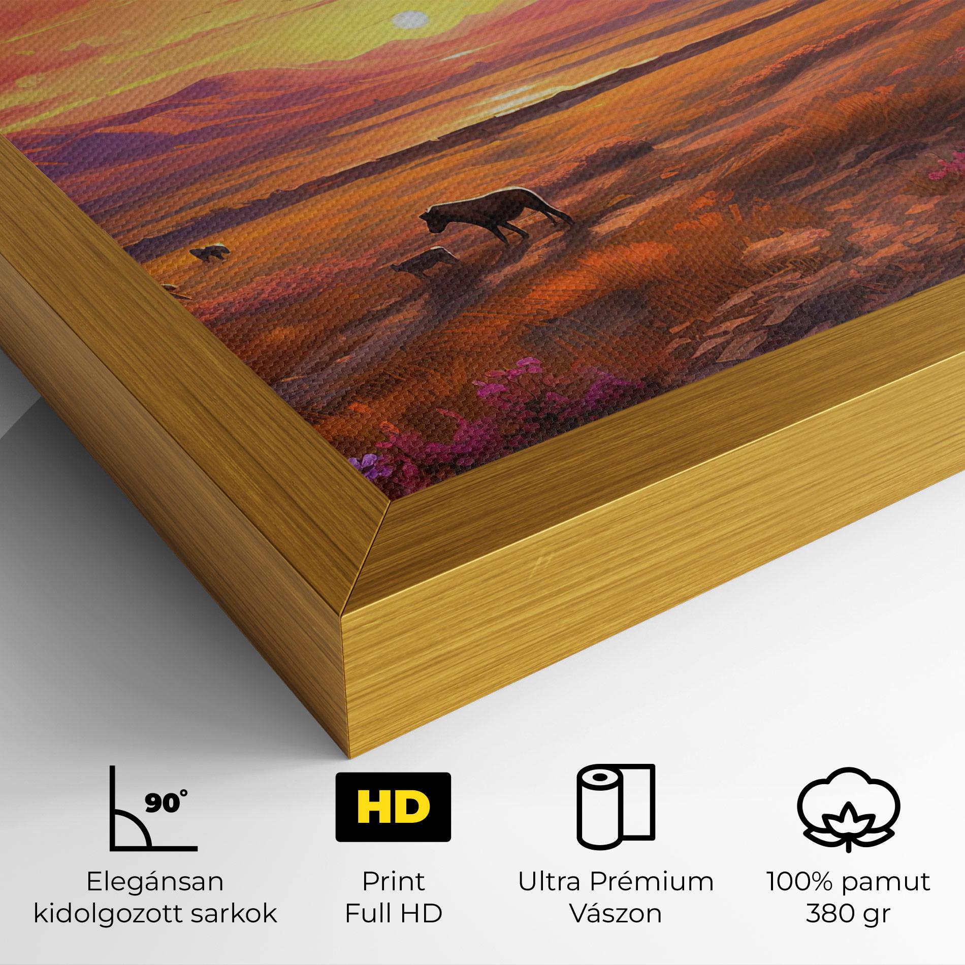 Vászonkép Wild Horses Art mockup 4