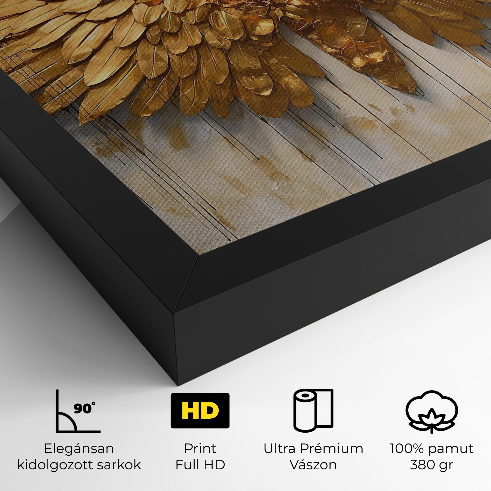 Vászonkép Golden Wings Art mockup 4