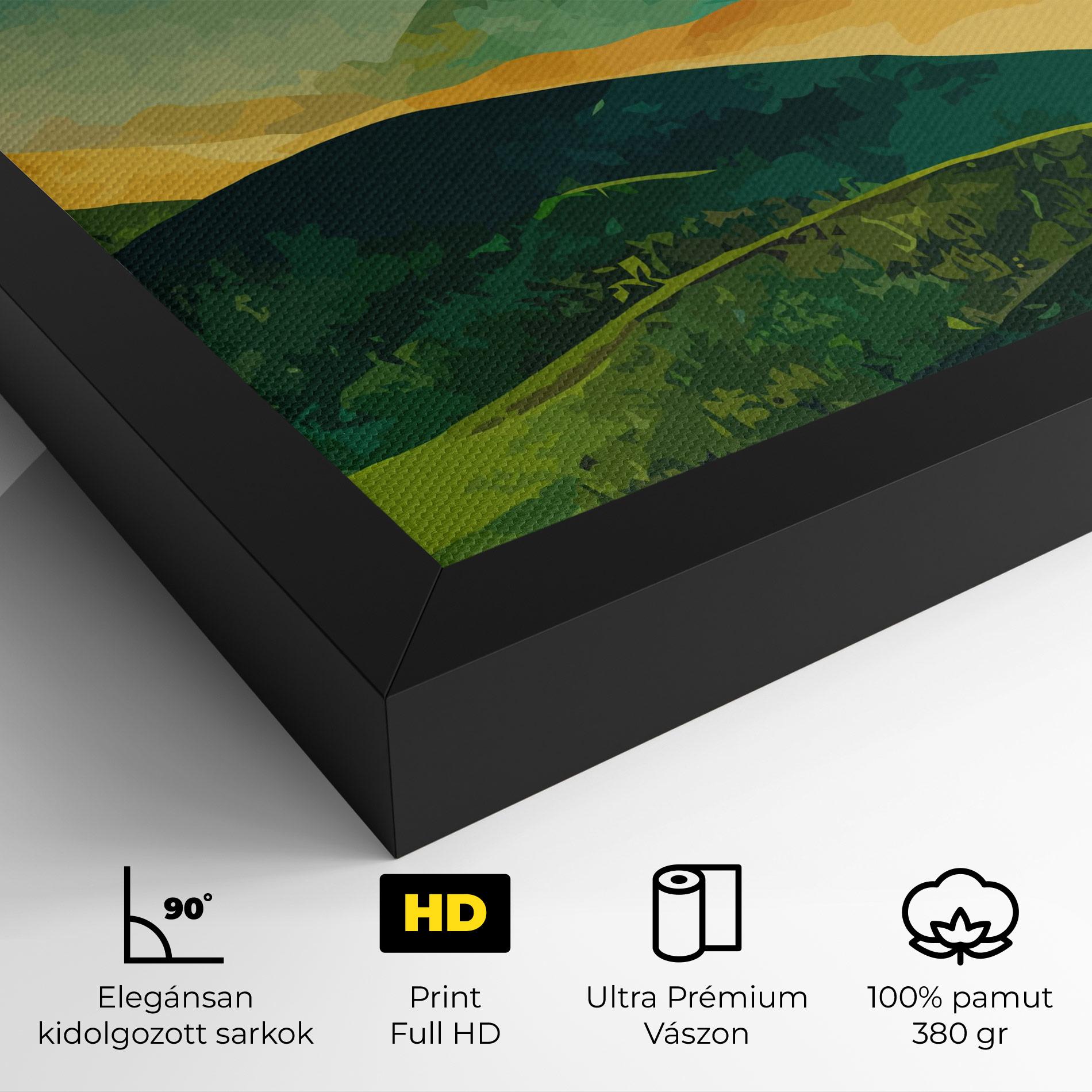 Vászonkép Green Art Mountain mockup 4