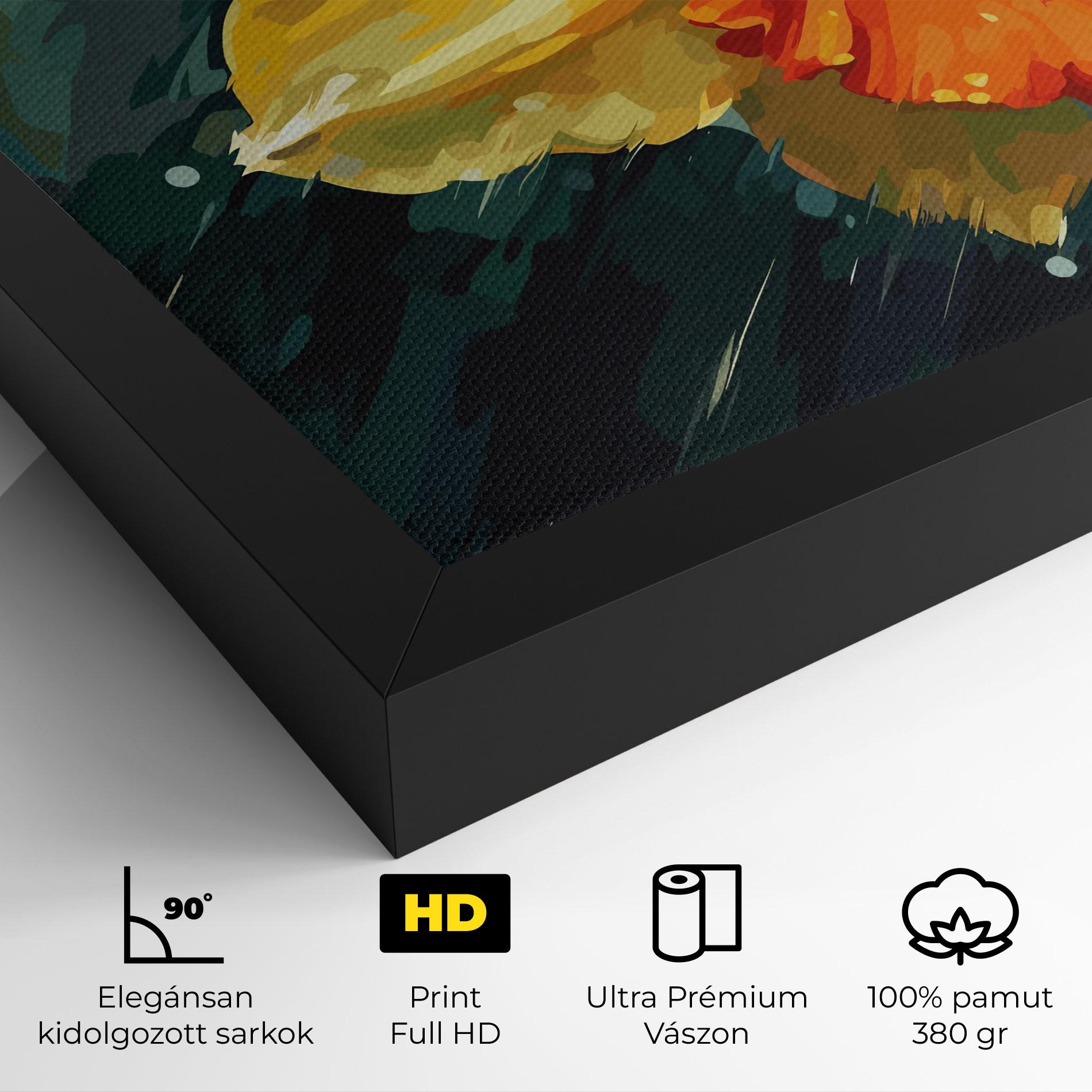 Vászonkép Yellow Flower Art mockup 4