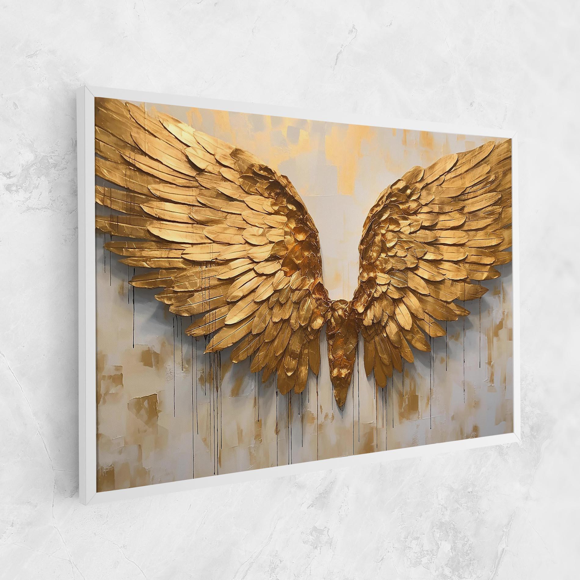 Vászonkép Golden Wings Art mockup 1