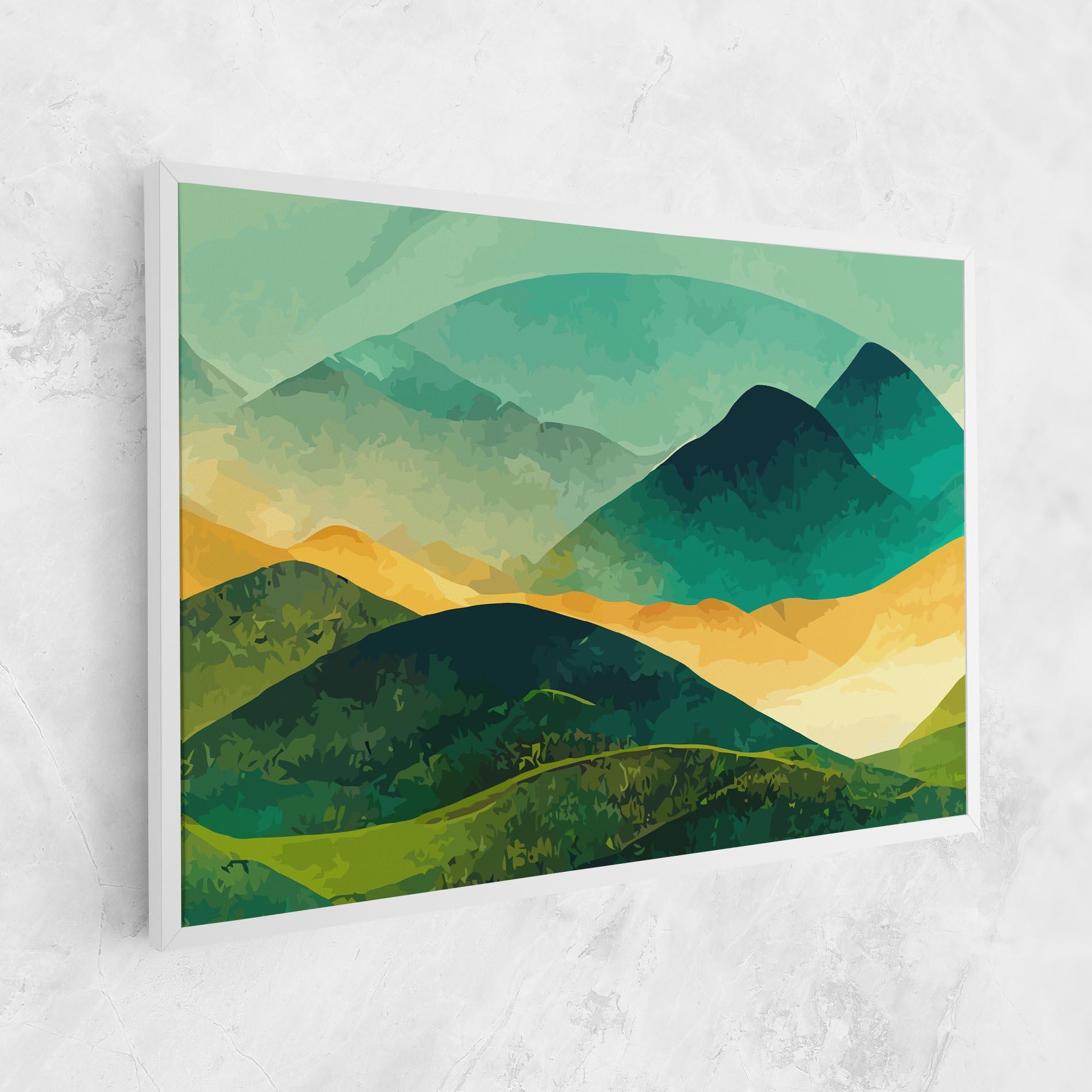 Vászonkép Green Art Mountain mockup 1