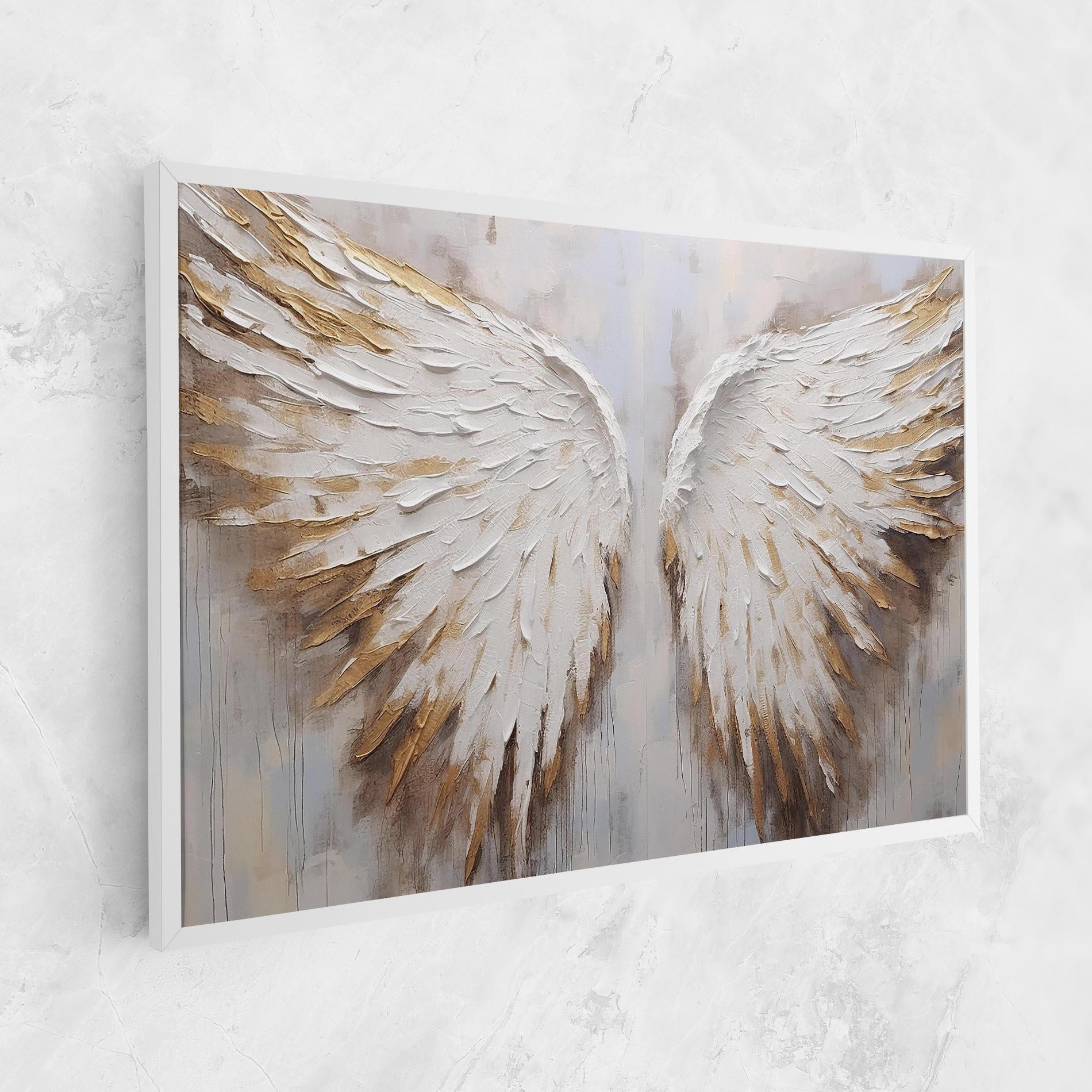 Vászonkép White Angel Wings mockup 1