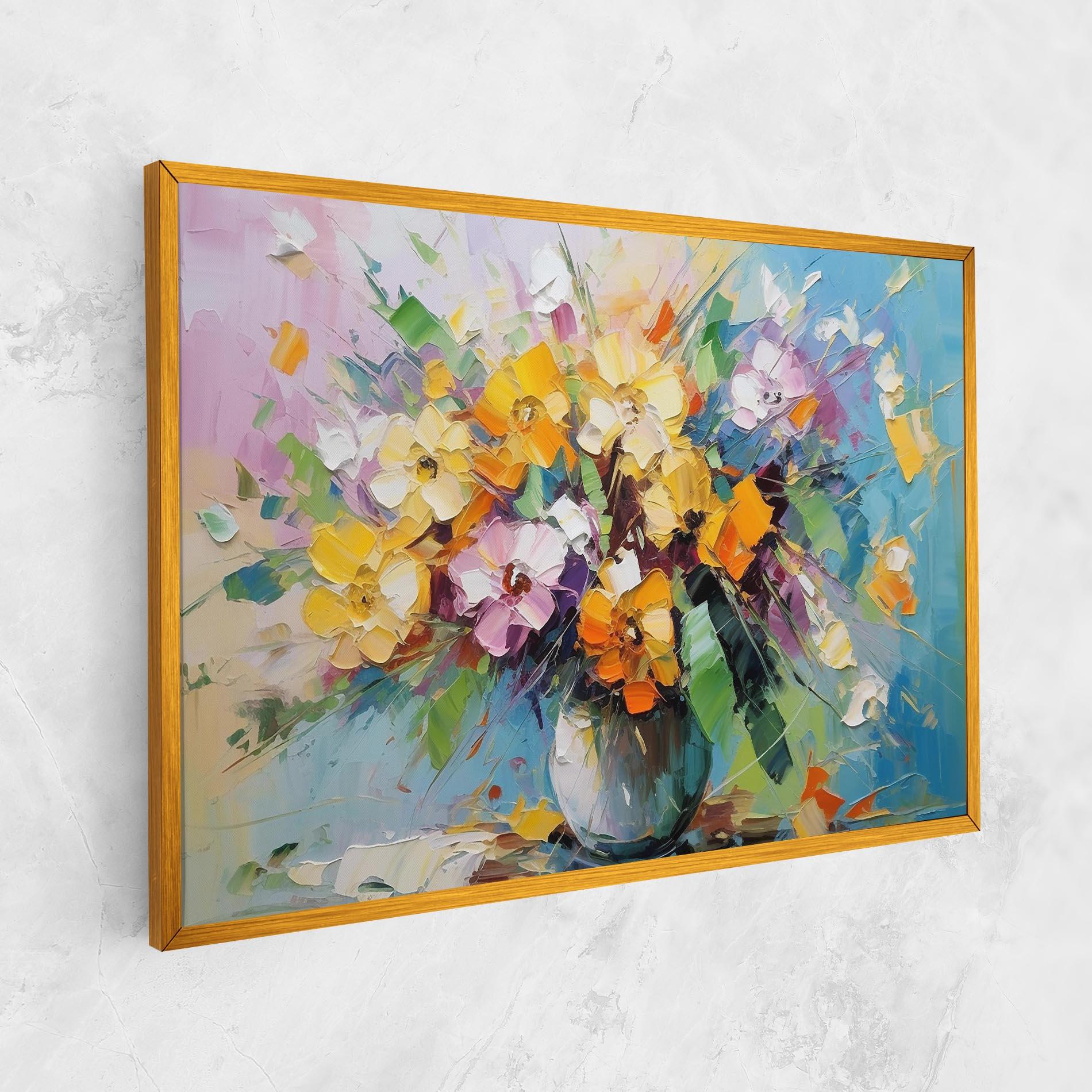 Vászonkép Colorfull Flowers Painting mockup 1