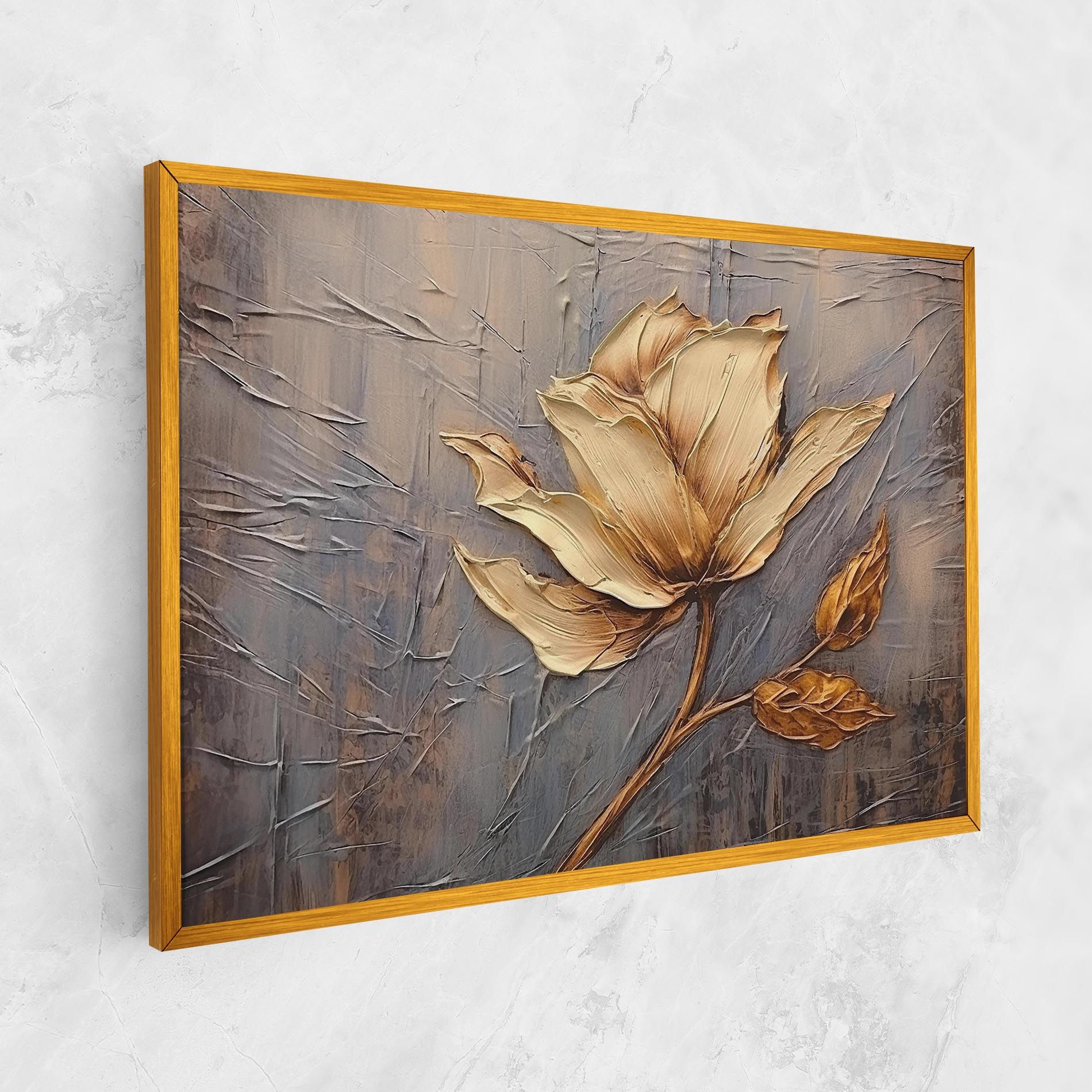 Cream Rose On Blue mockup 1