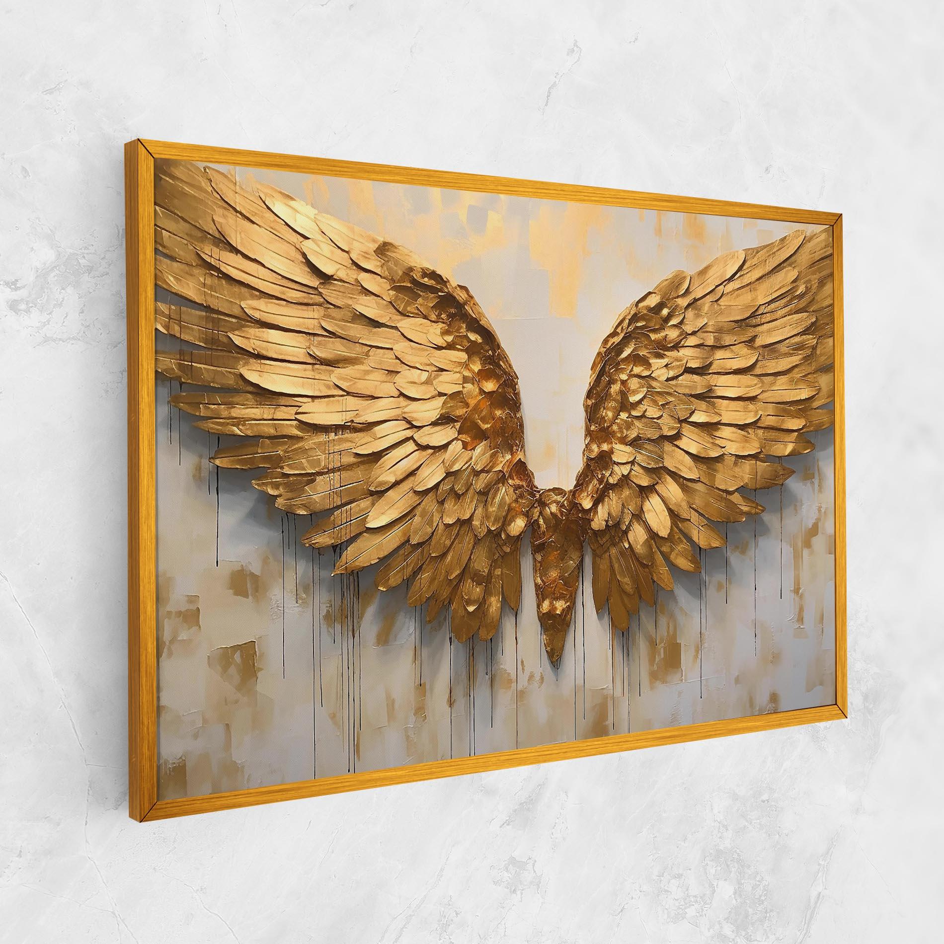 Vászonkép Golden Wings Art mockup 1
