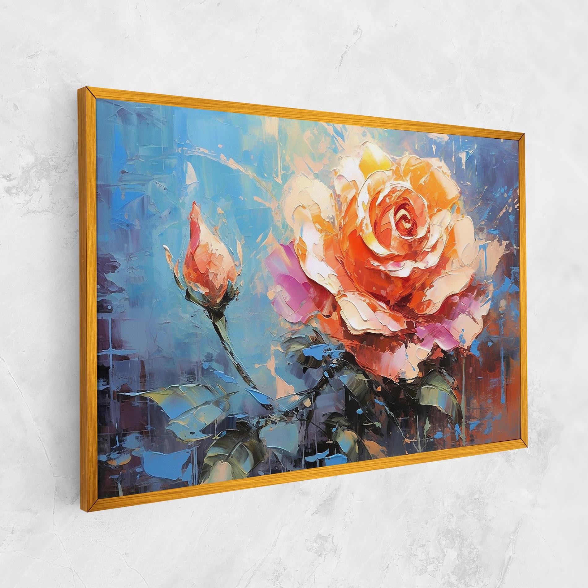 Vászonkép Pretty Pink Rose Art mockup 1