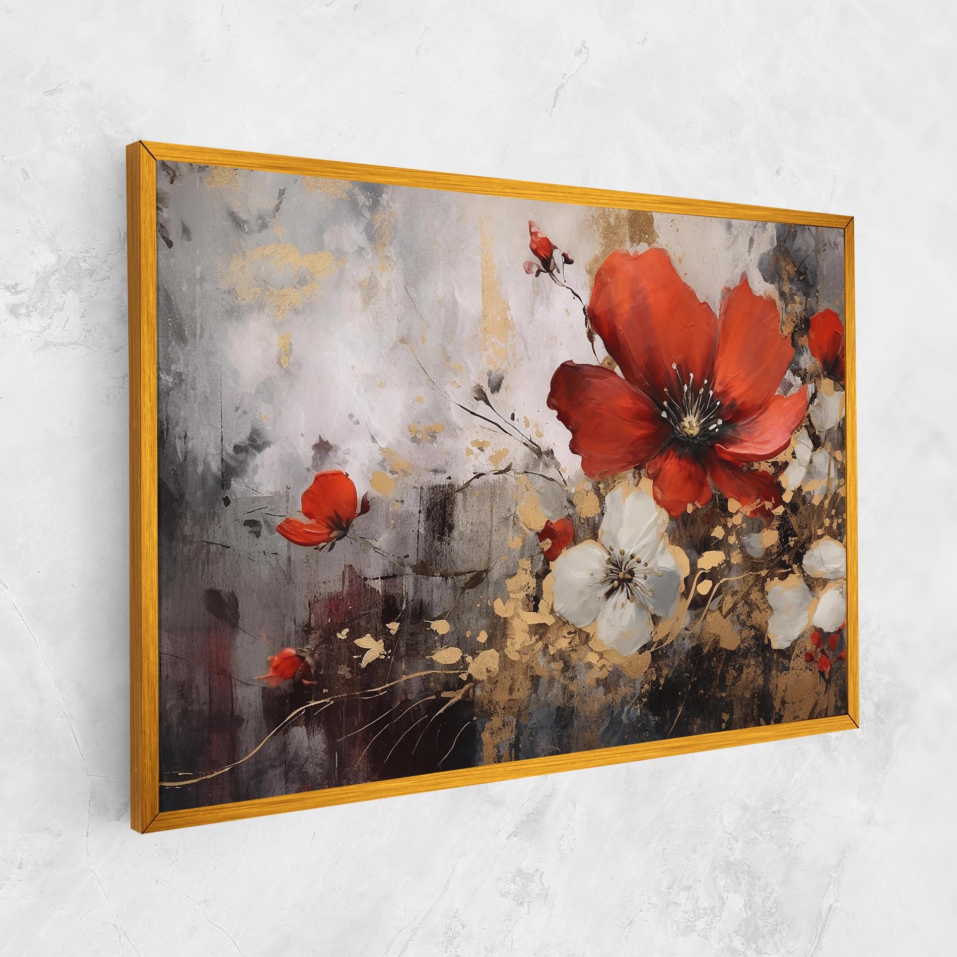 Vászonkép Red Poppy Painting mockup 1