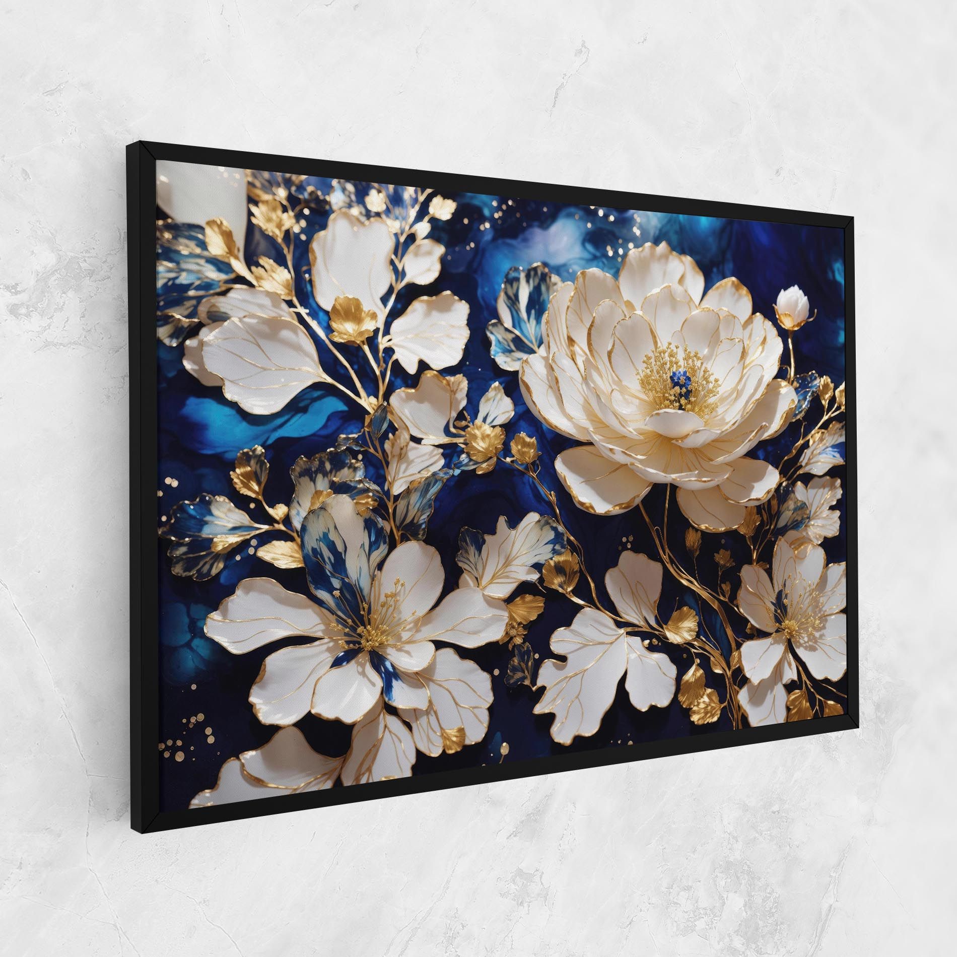 Beautiful Golden White Rose mockup 1