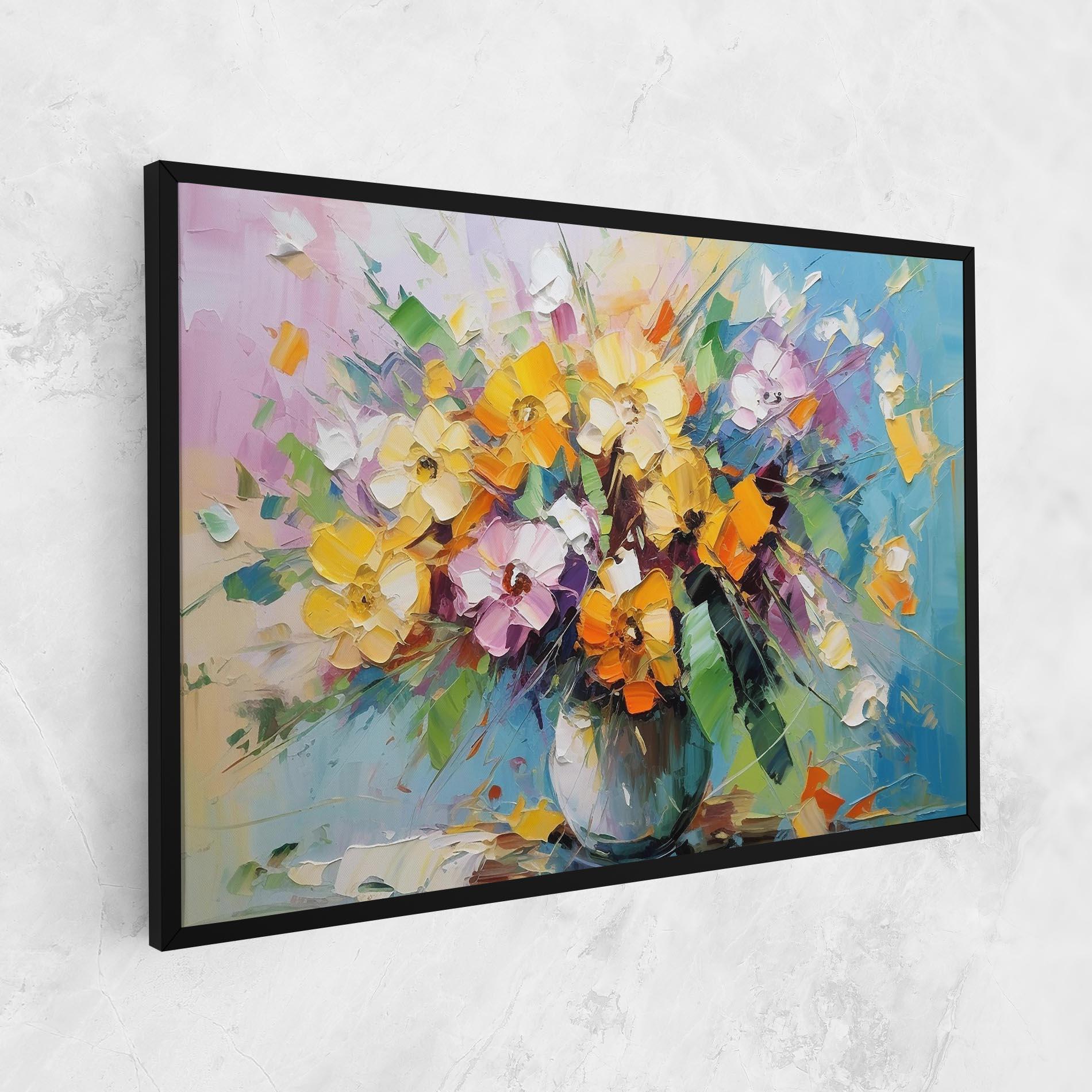 Vászonkép Colorfull Flowers Painting mockup 1