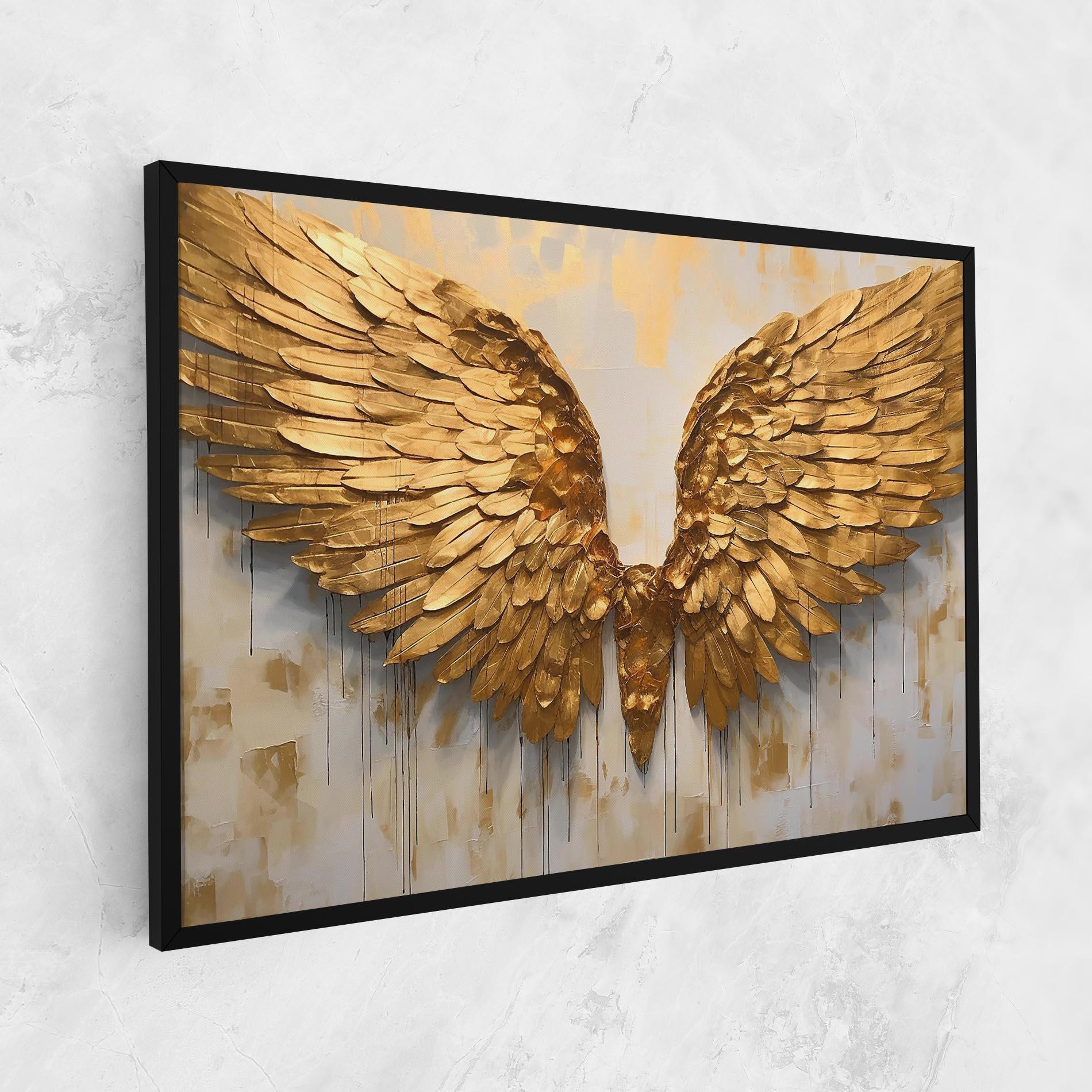 Vászonkép Golden Wings Art mockup 1