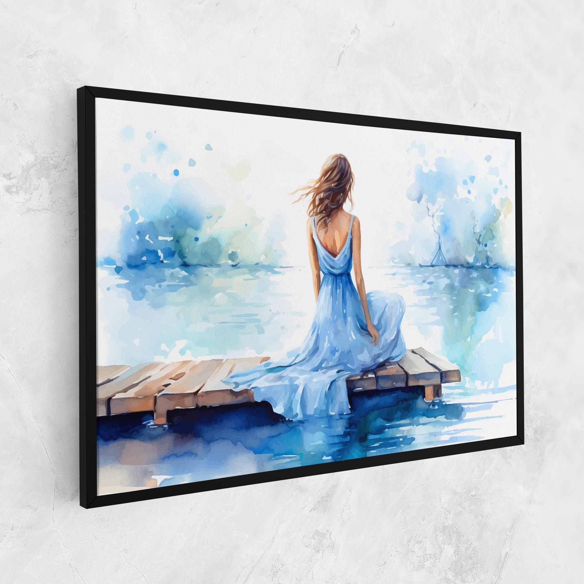 Lake Blue Woman mockup 1