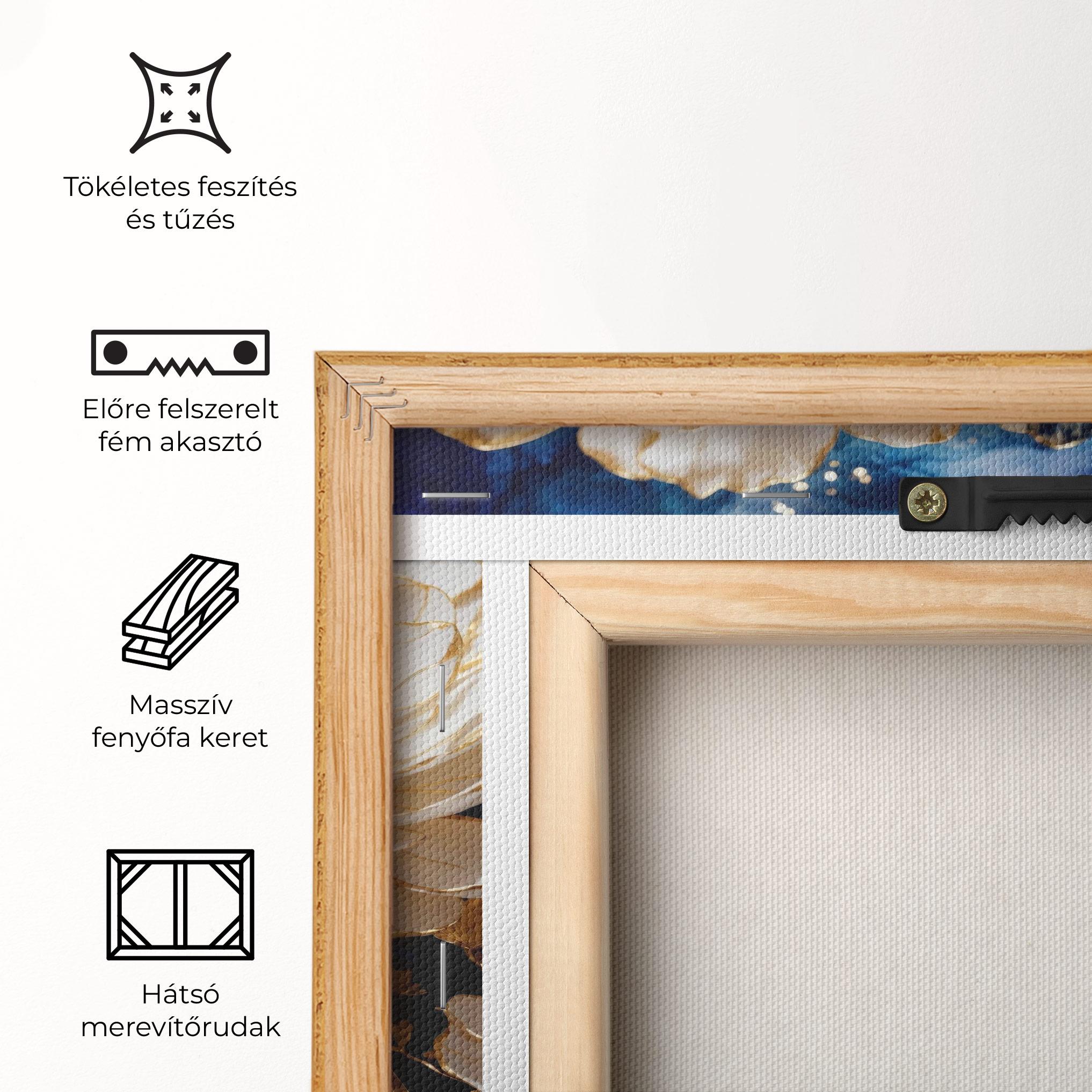 Vászonkép Beautiful Golden White Rose mockup 5