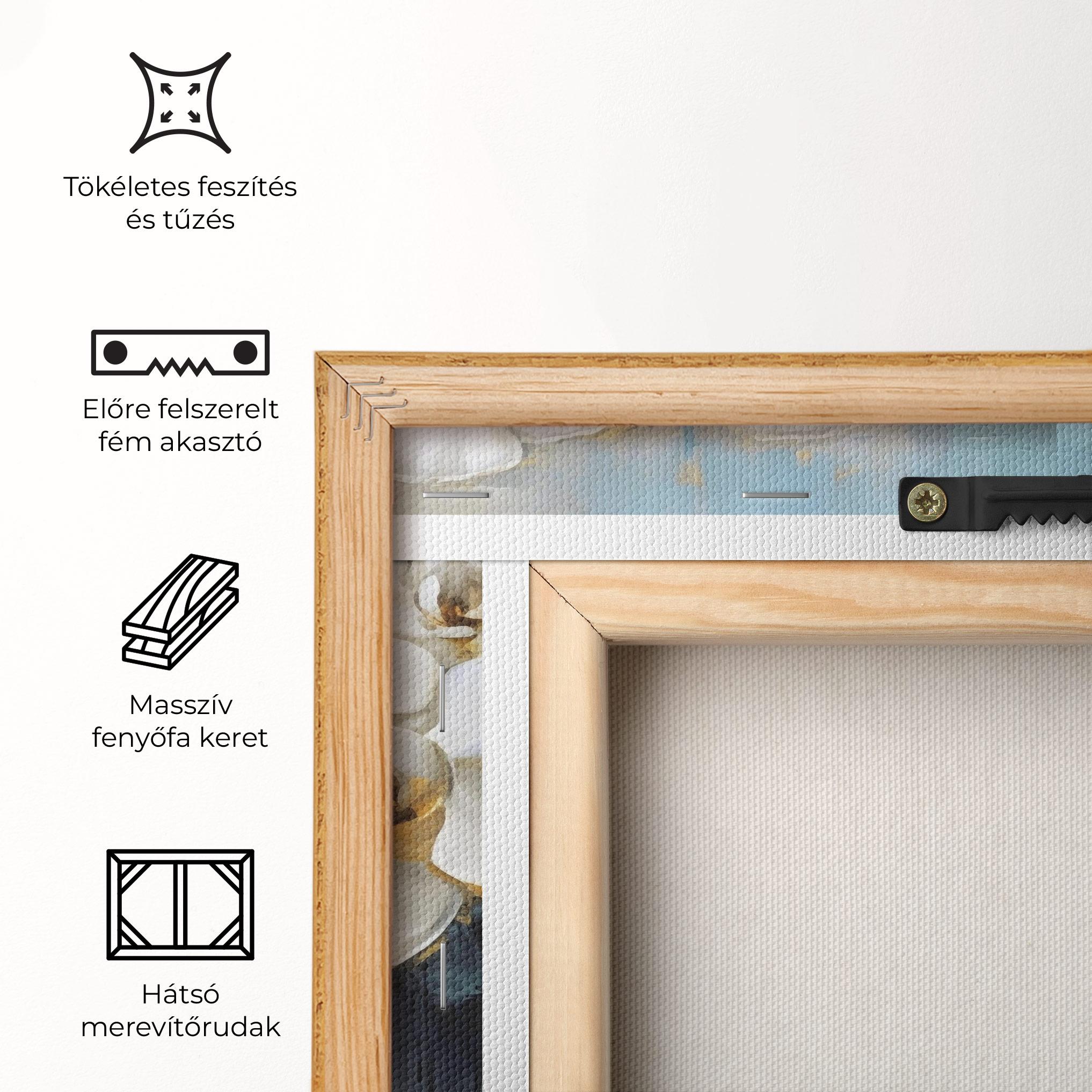 Vászonkép White Orchids Painting mockup 5