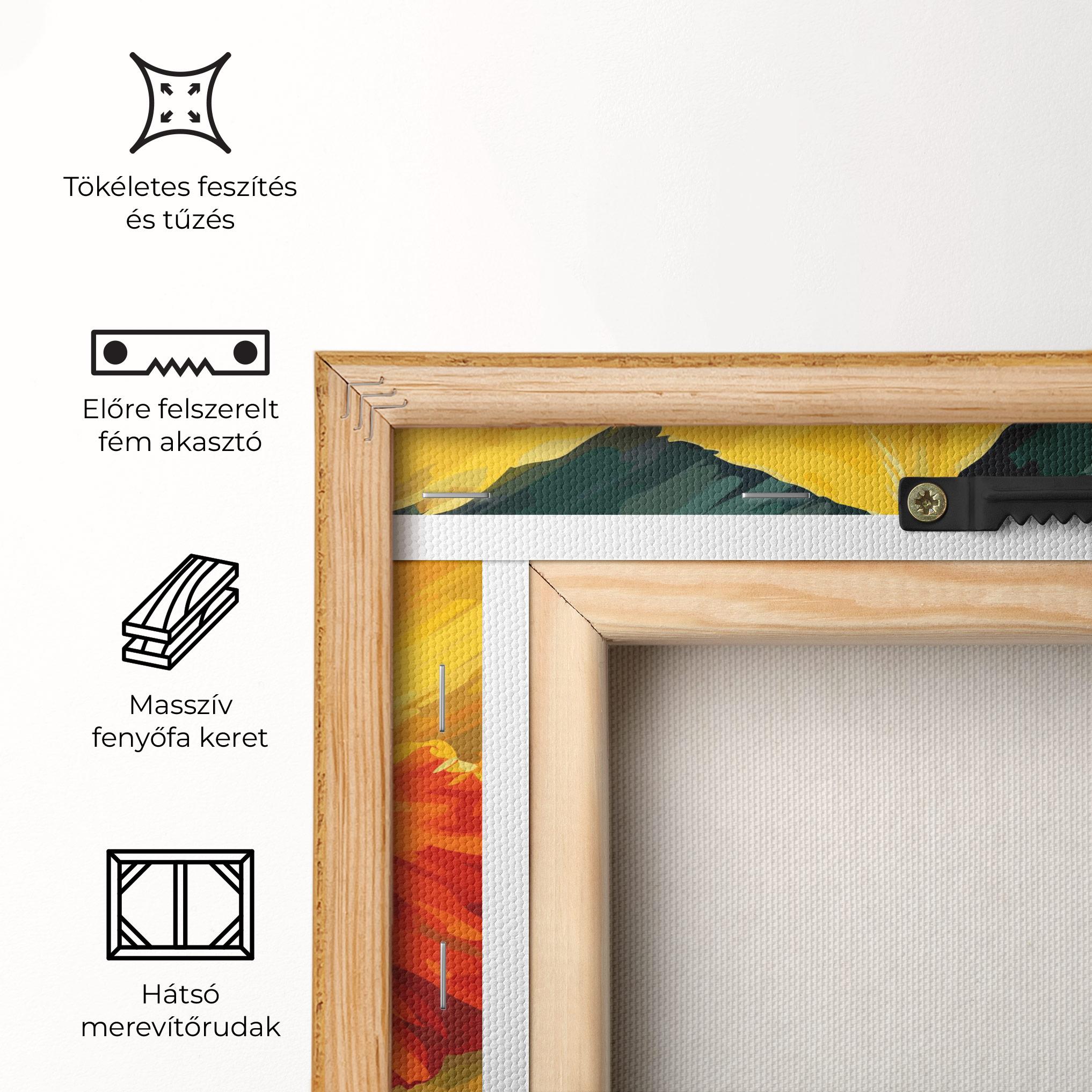 Vászonkép Yellow Flower Art mockup 5