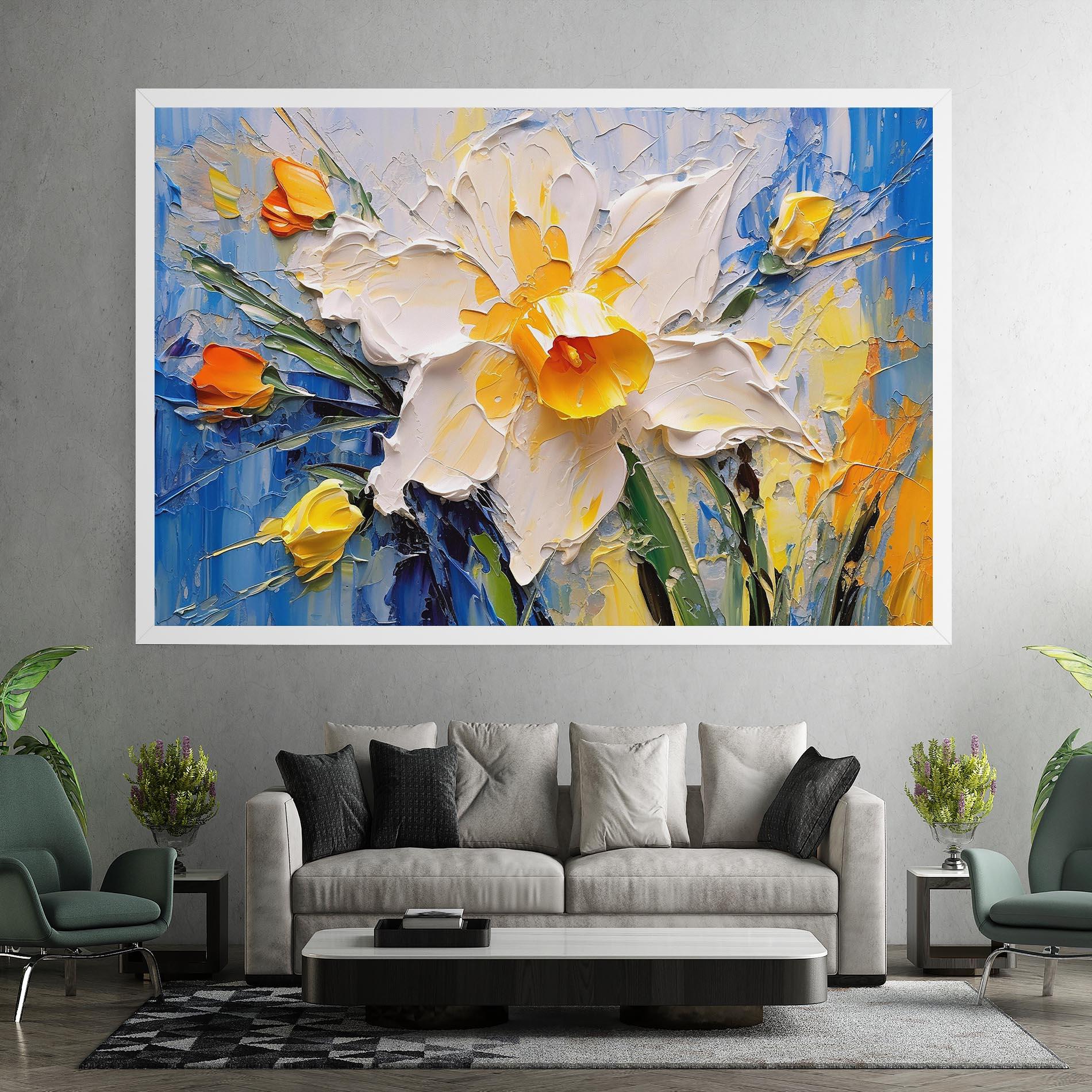 Vászonkép Abstract Flower Art mockup 7