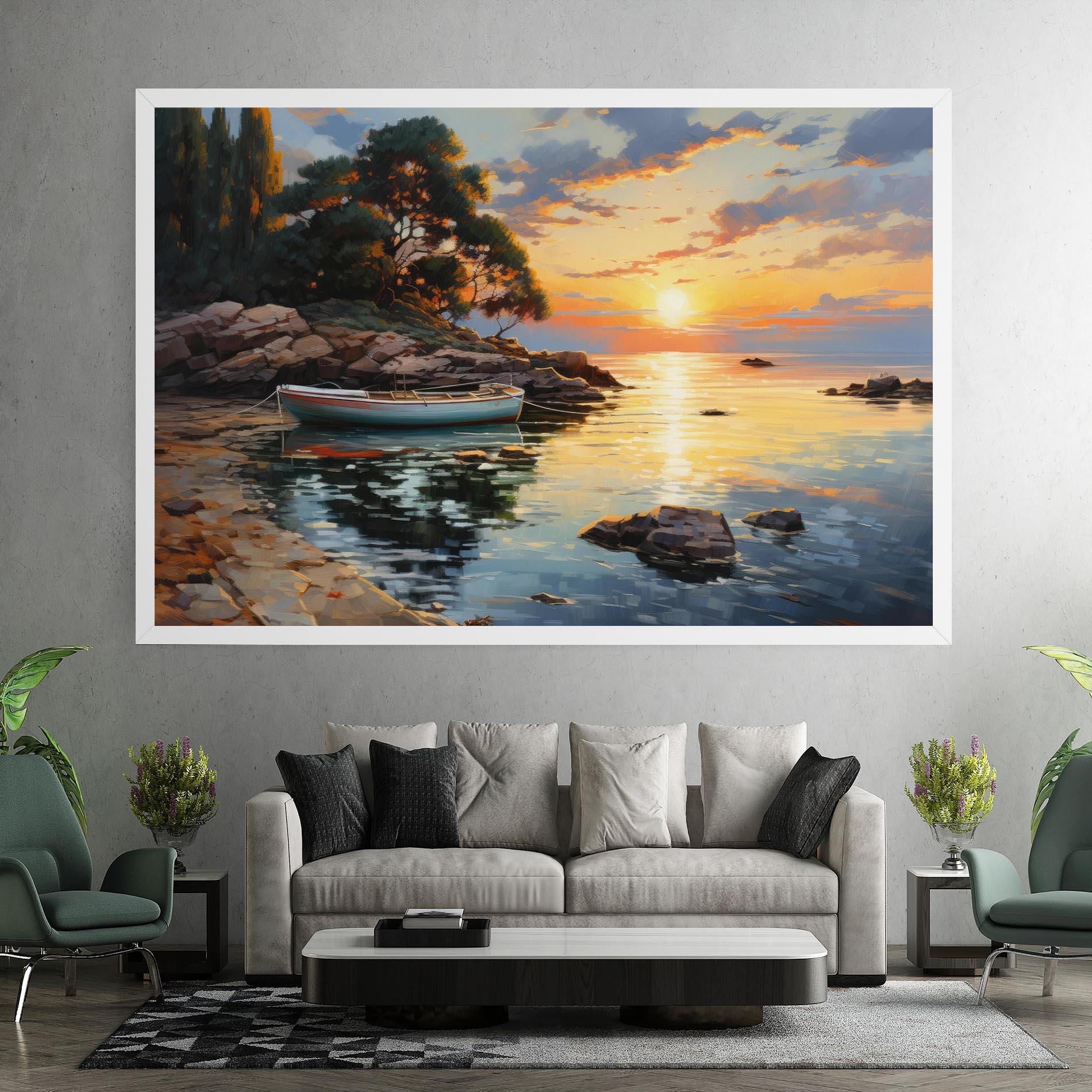 Vászonkép Sunset Sea Art mockup 7