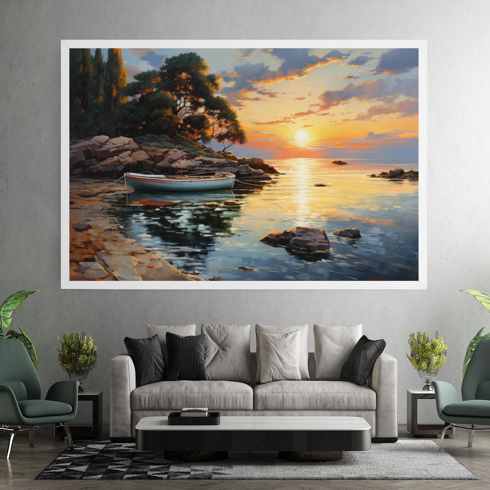 Sunset Sea Art mockup 7
