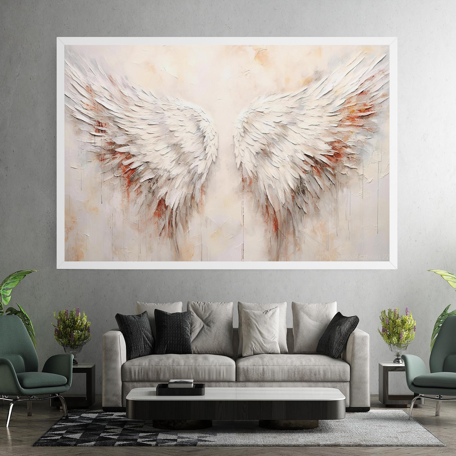 Vászonkép White Bloody Wings mockup 7
