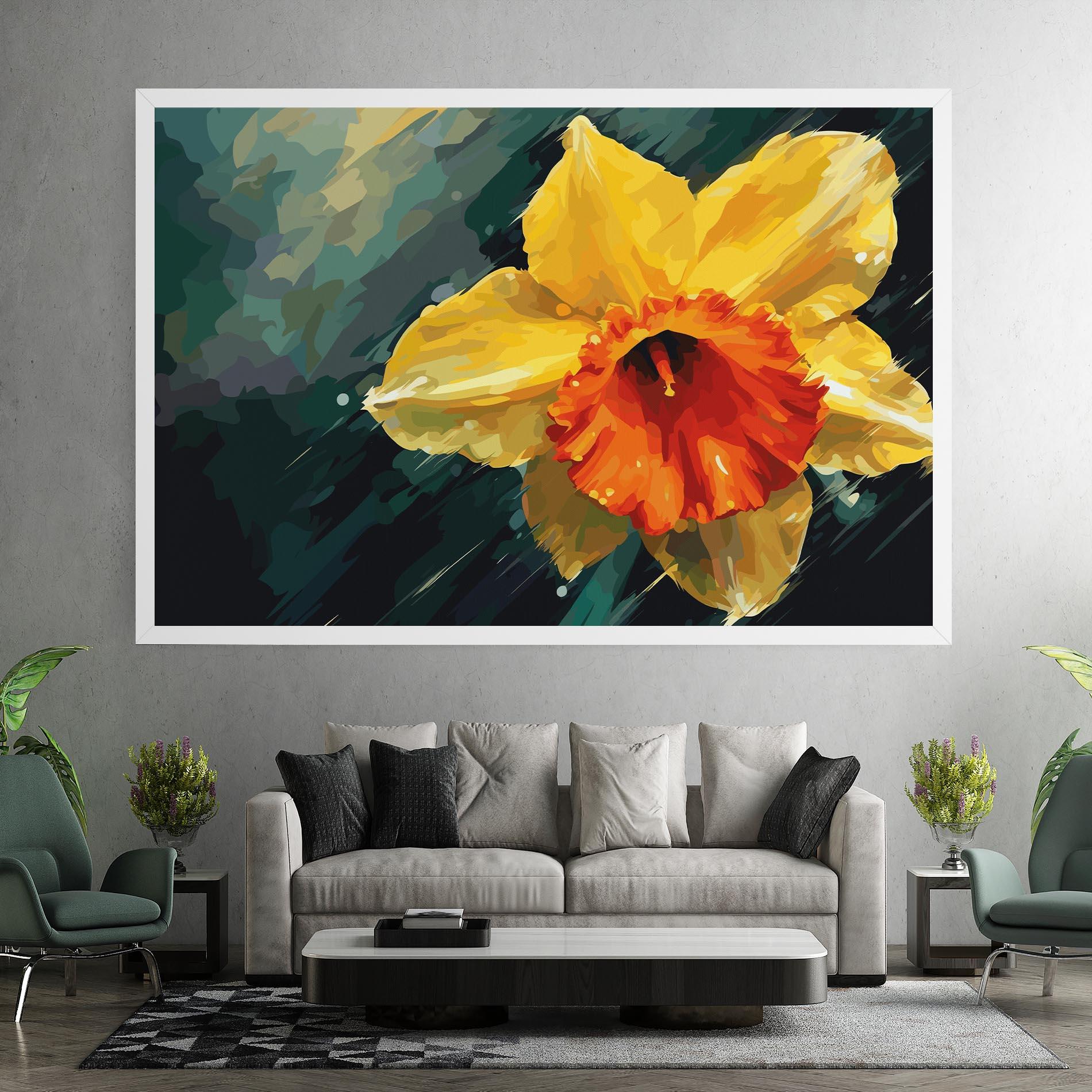 Vászonkép Yellow Flower Art mockup 7
