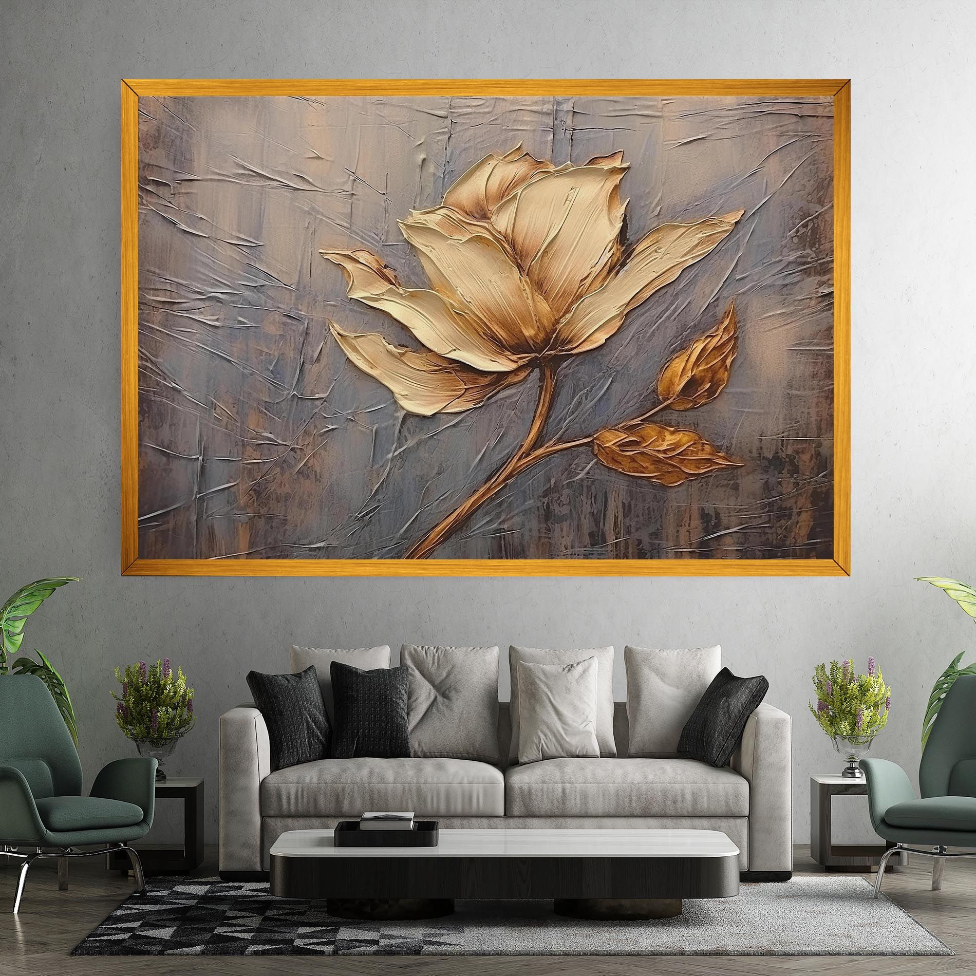 Cream Rose On Blue mockup 7