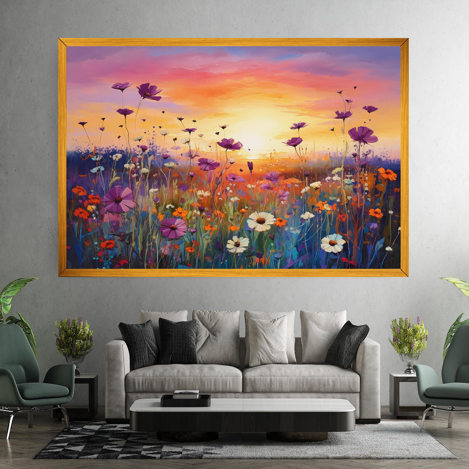 Vászonkép Dreamy Field Flowers mockup 7