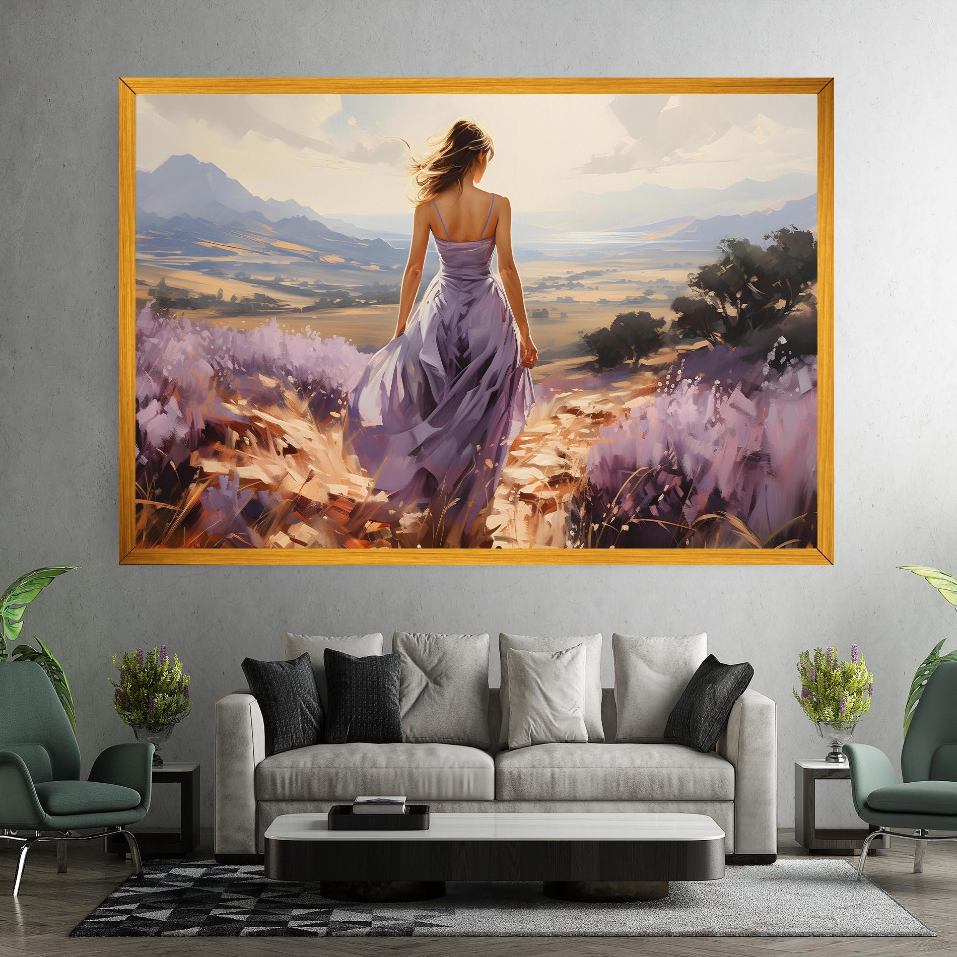 Vászonkép Purple Dress Woman mockup 7