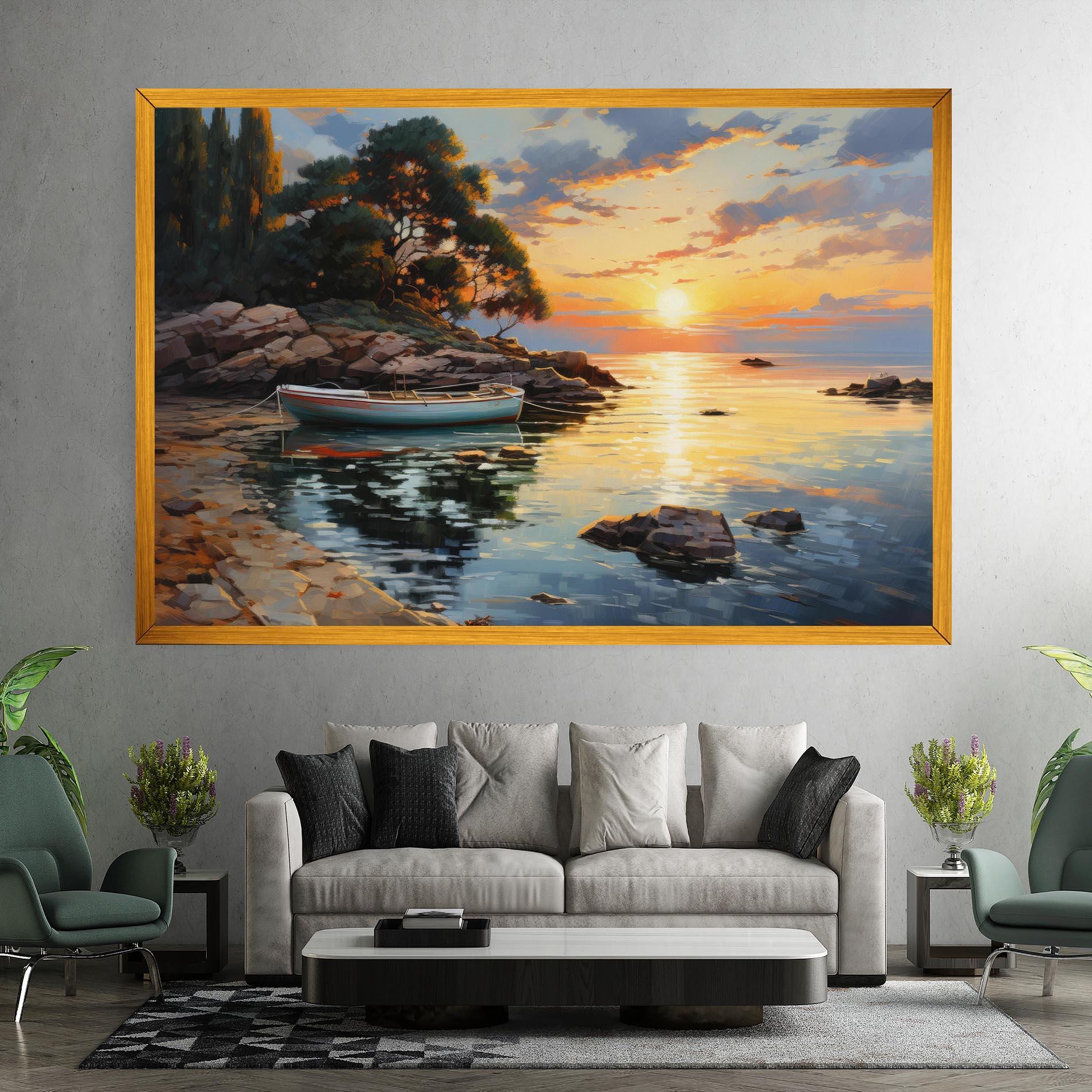 Vászonkép Sunset Sea Art mockup 7
