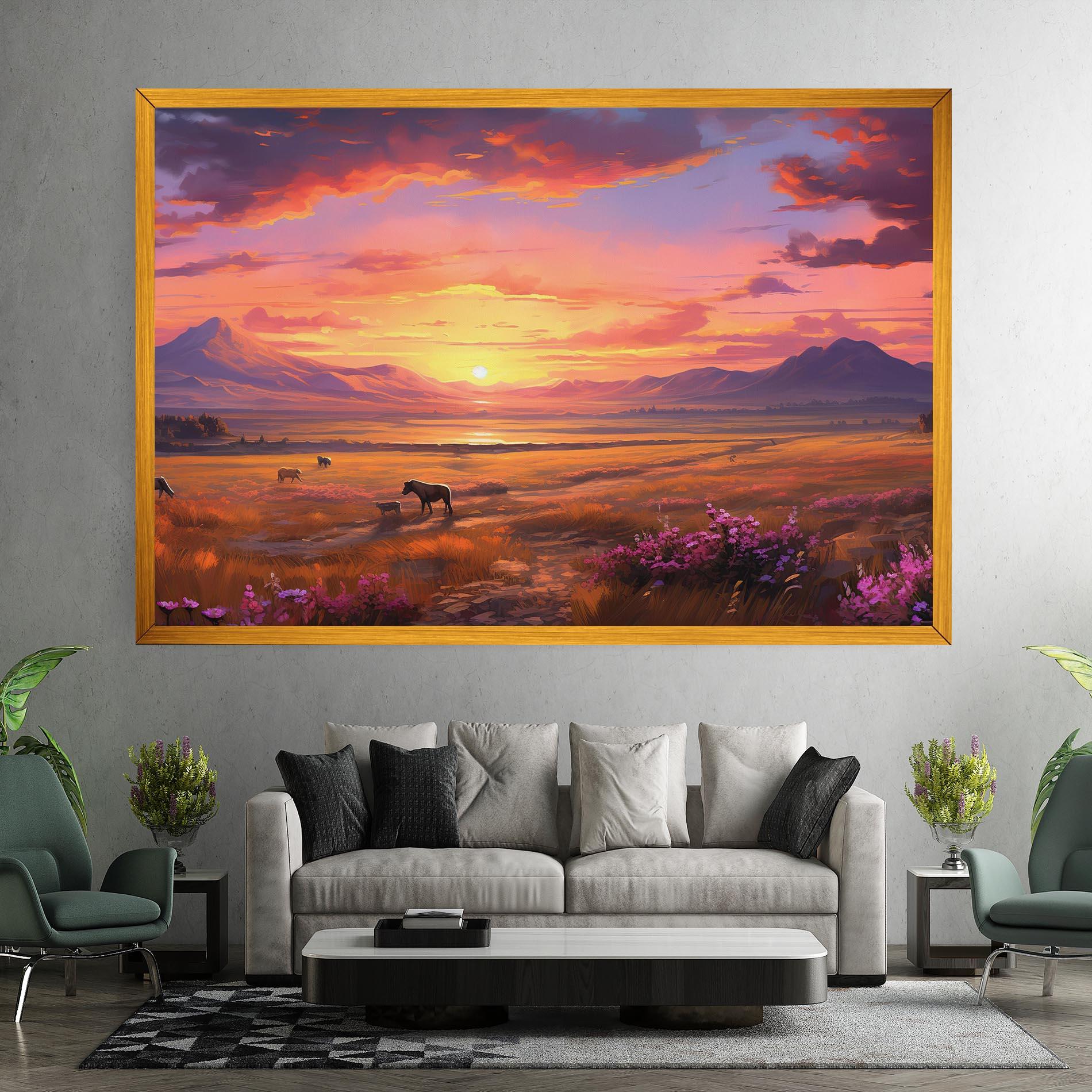 Vászonkép Wild Horses Art mockup 7